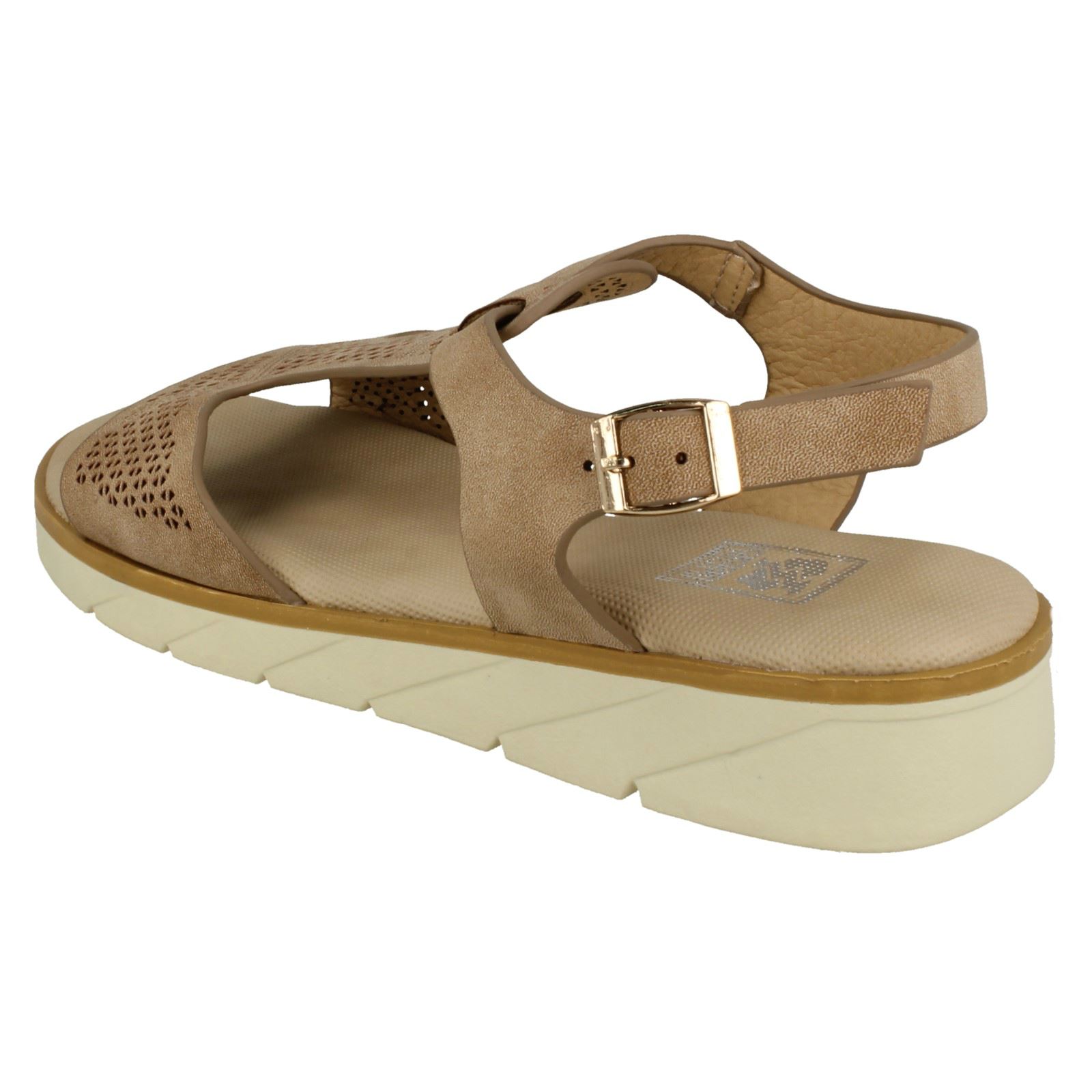 Ladies Down To Earth 'Low Wedge Sandals' - Picture 17 of 19