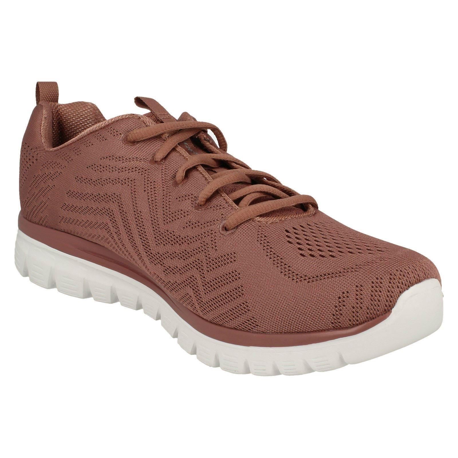 Sketchers Casual Connected Get Mauve rosa trainer Ladies d5ZxBwd