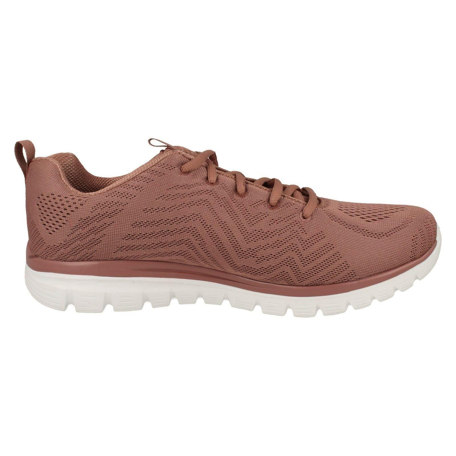 Sketchers Casual Connected Get Mauve rosa trainer Ladies d5ZxBwd
