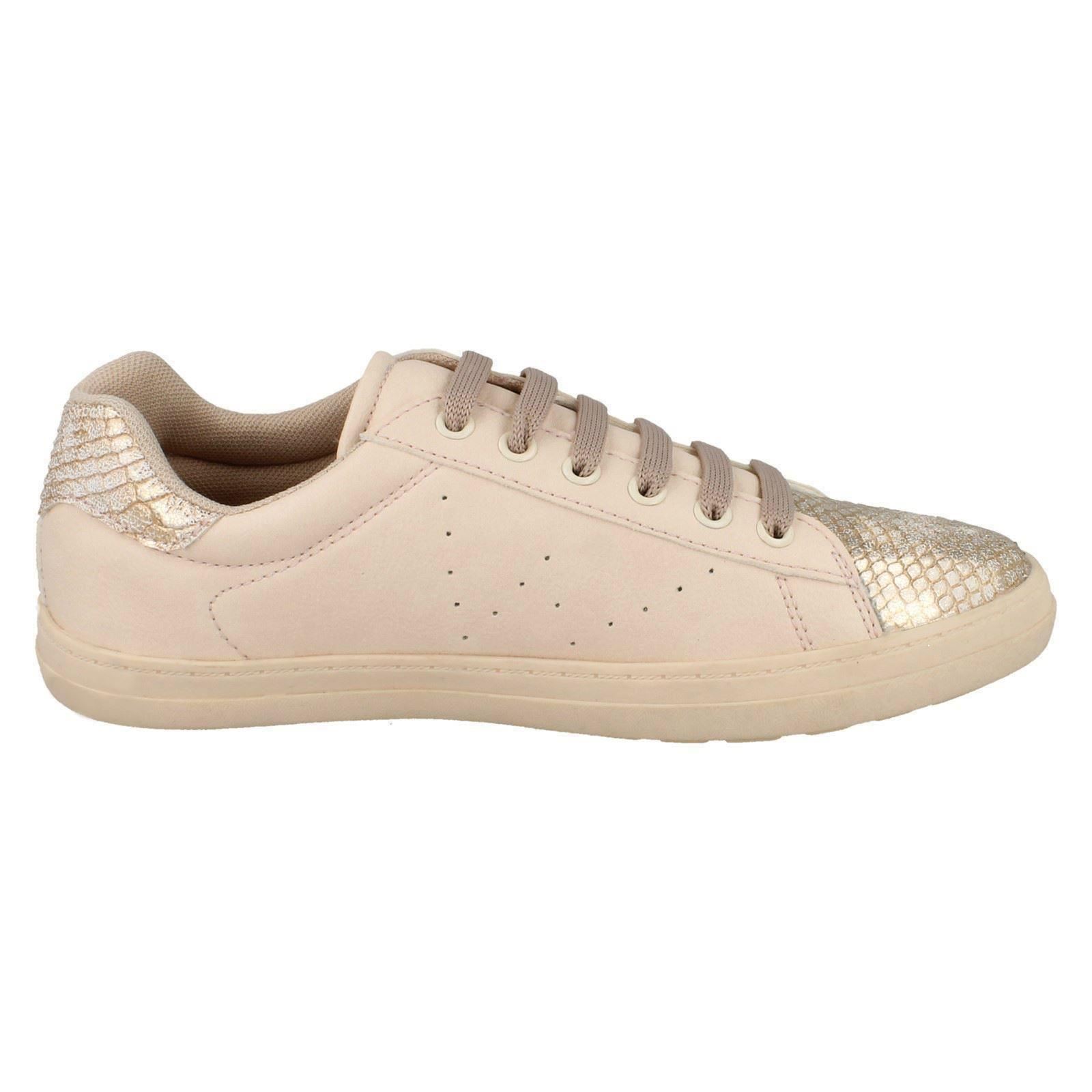 beige Nude Lace Snake Up Trainers Ladies Casual On Spot Design SqwfWTP7