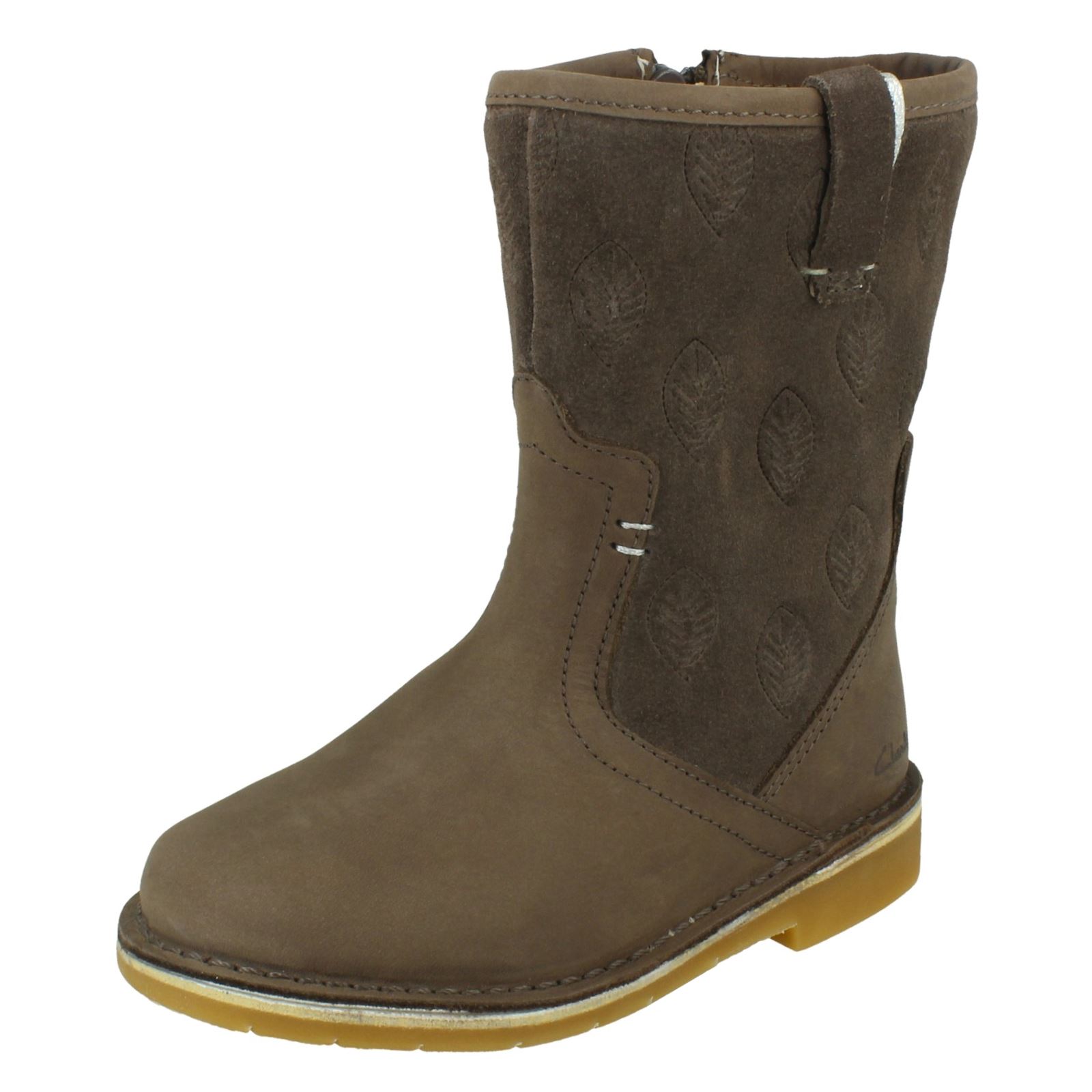 Girls Clarks Comet Pop Casual Mid Calf Boots - Picture 11 of 19