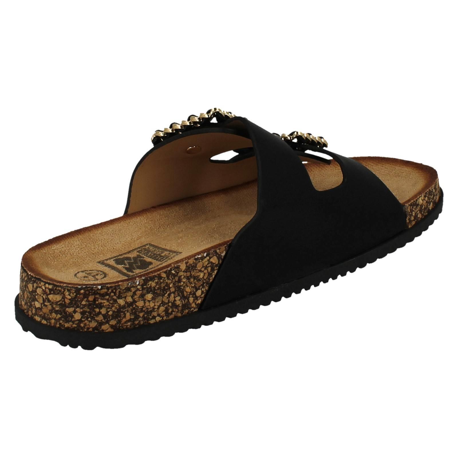 Ladies Down To Earth Chain Buckle Sandals F00450 - Picture 6 of 10