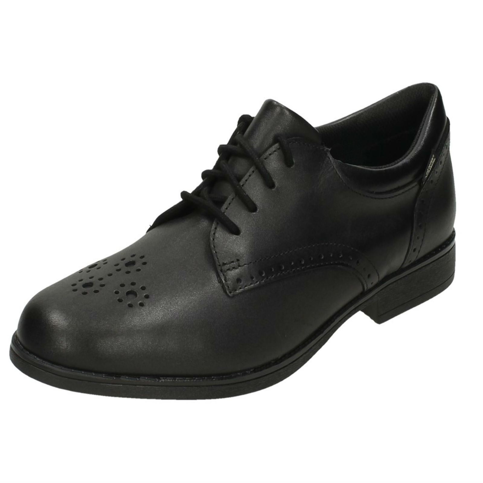 Fudge School sami pirata Clarks Brogue Shoes Gtx Por Black Niñas wZ4q06I