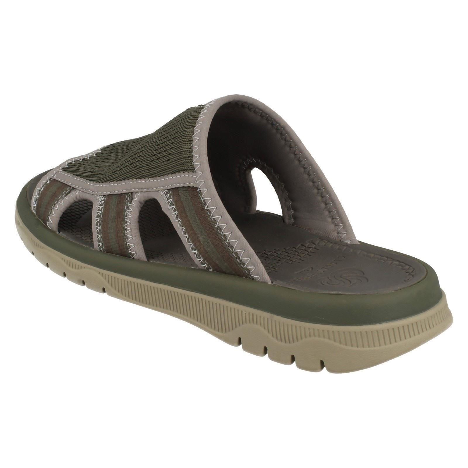Mens Clarks Cloudstepper Slider Sandals Balta Ray