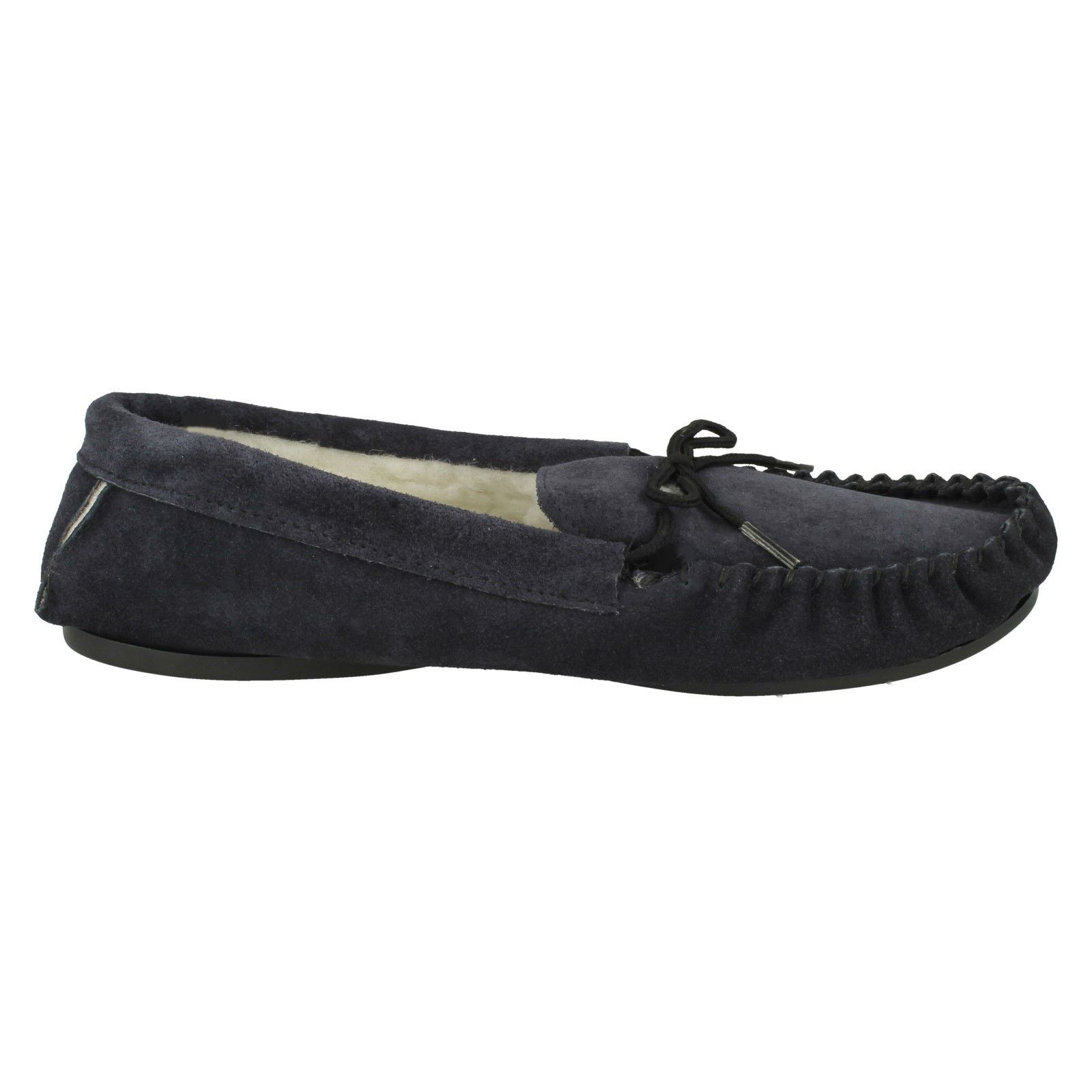 Mens Spot On Vamp Moccasin Fleece Lined Slippers 'Mocc' - Picture 18 of 19
