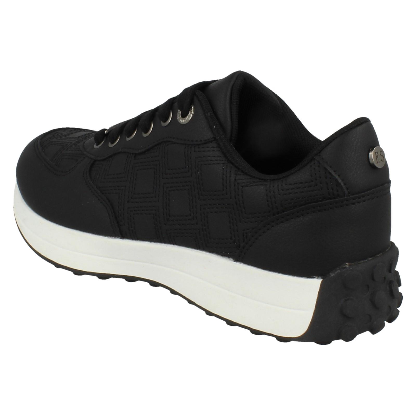 LOTTO Donna Elle Sport Casual con Lacci Nero Scarpe da Tennis F7R317