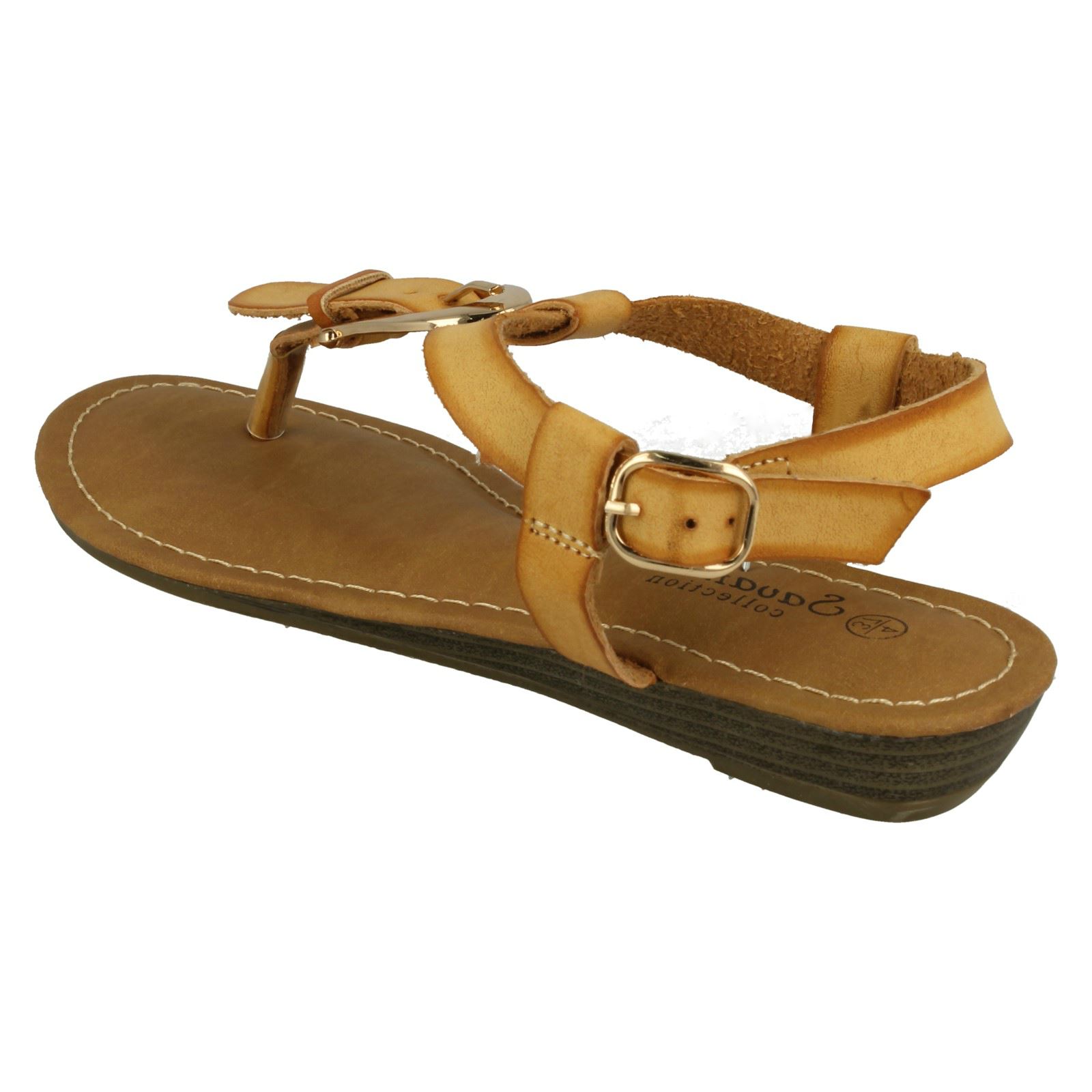 Ladies Savannah Wedge Toe Post 'Sandals' - Picture 13 of 28