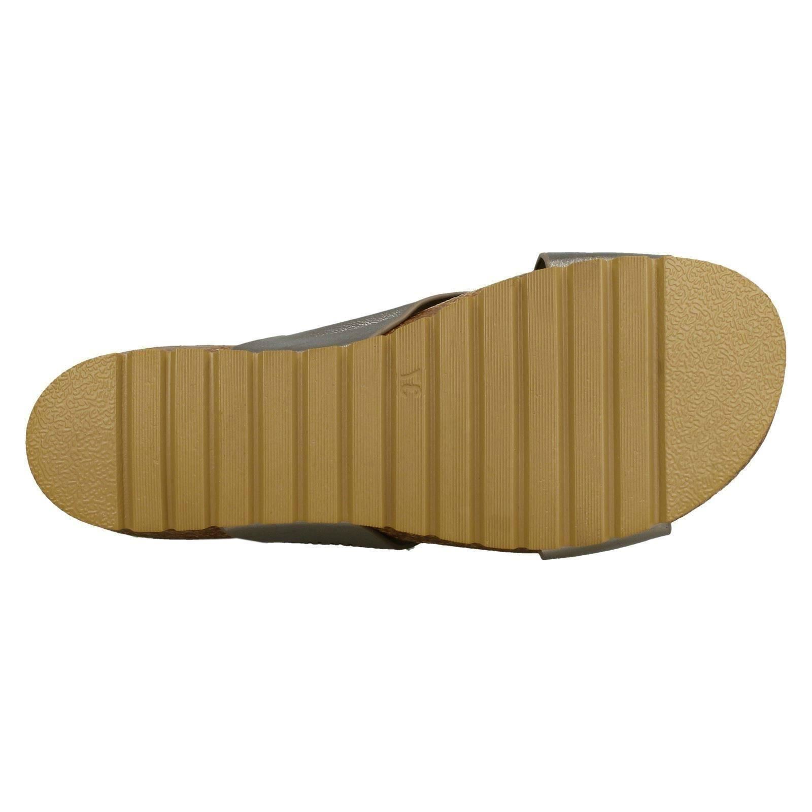 Ladies Down To Earth Mid Wedge X Strap *Sandals* - Picture 5 of 19