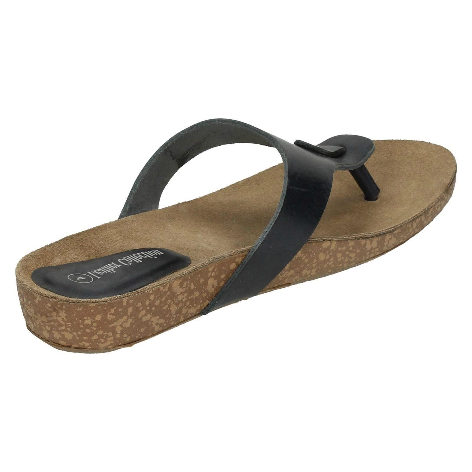 Ladies Leather Collection Casual Toe - Post Sandals - Picture 15 of 37