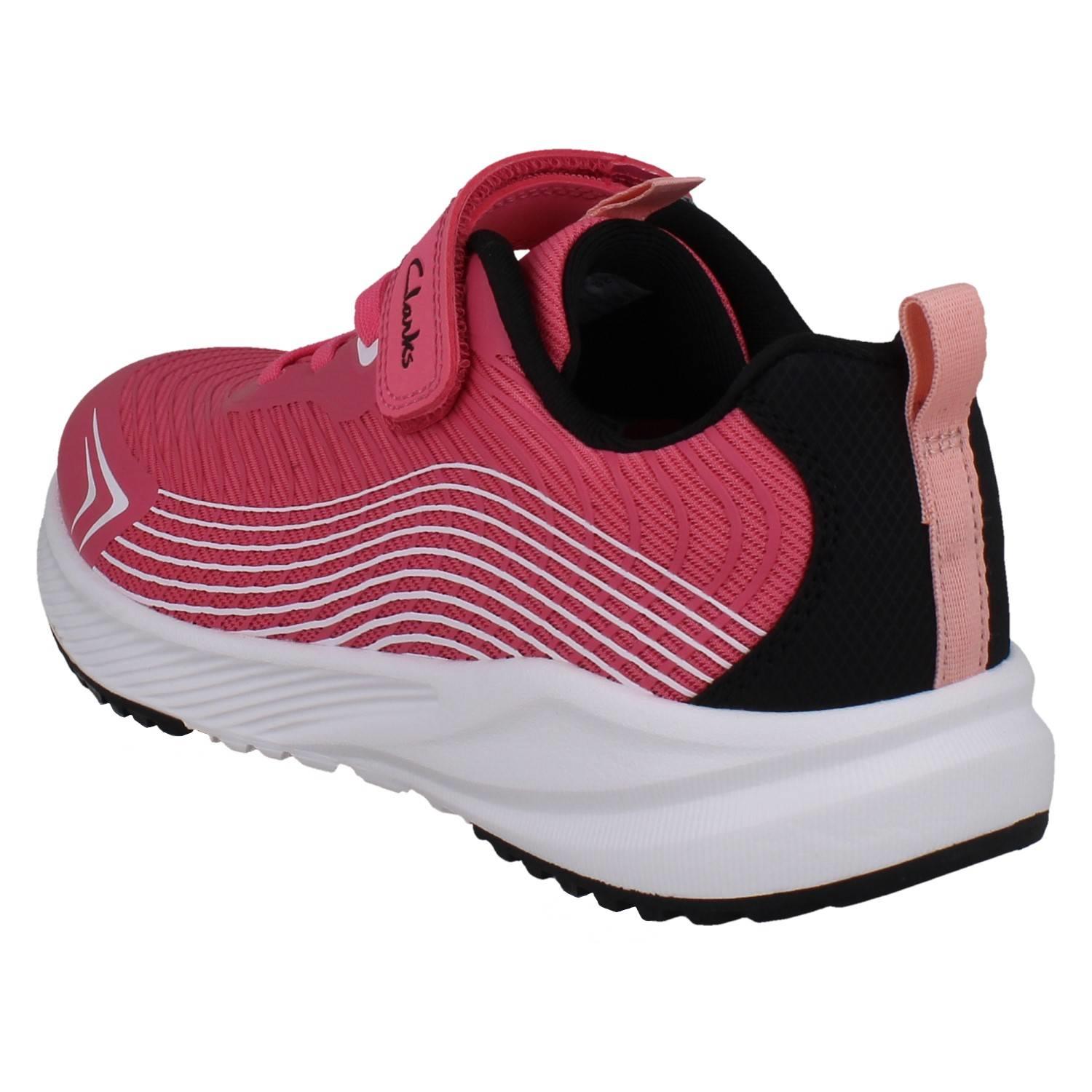 Kids Clarks Padded Textile Breathable Lightweight Sports Trainers *Deyes Dash* - Picture 31 of 64