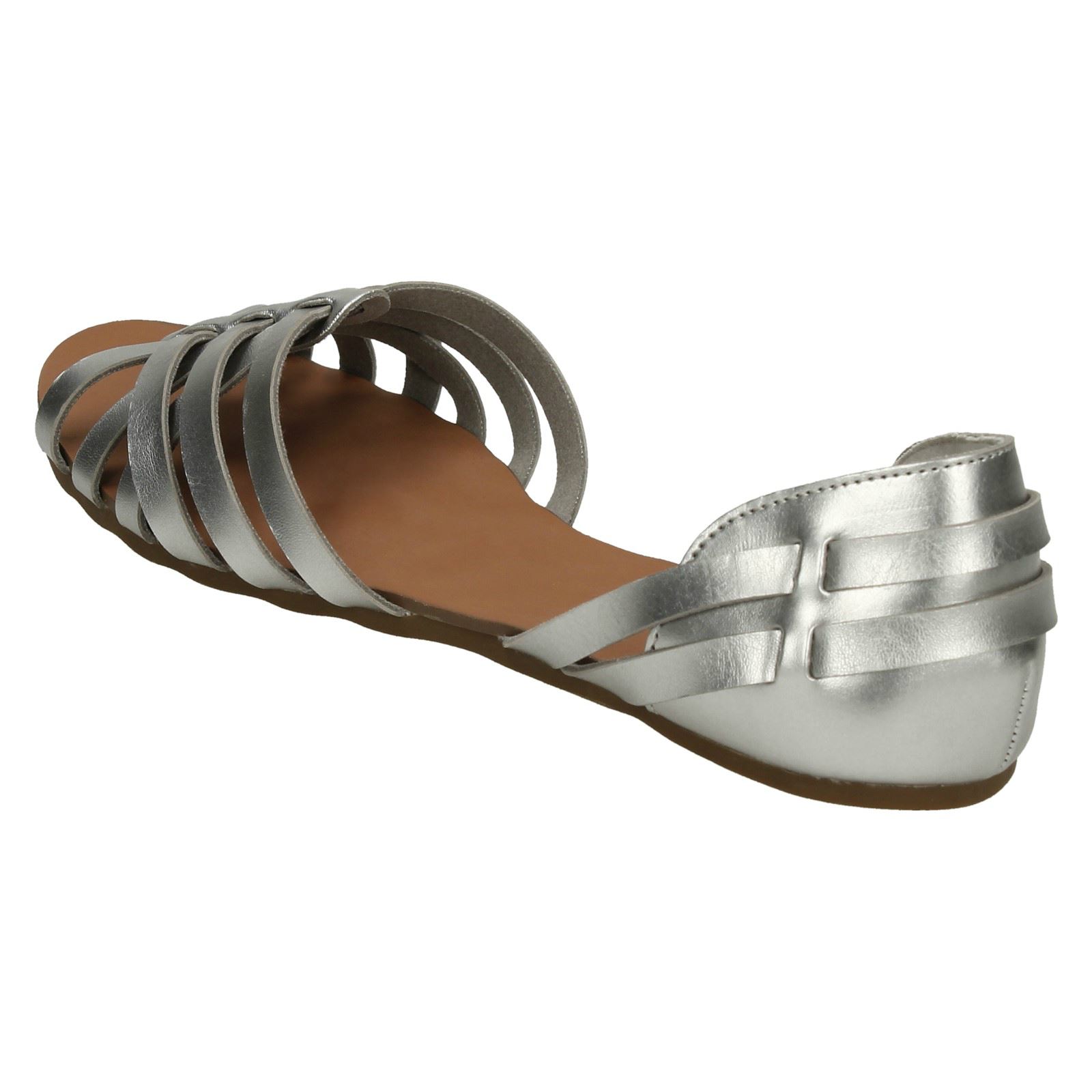 Sandalias Planas Tejidas Con Tiras Spot On Para Dama F0R0051 - Imagen 13 de 28