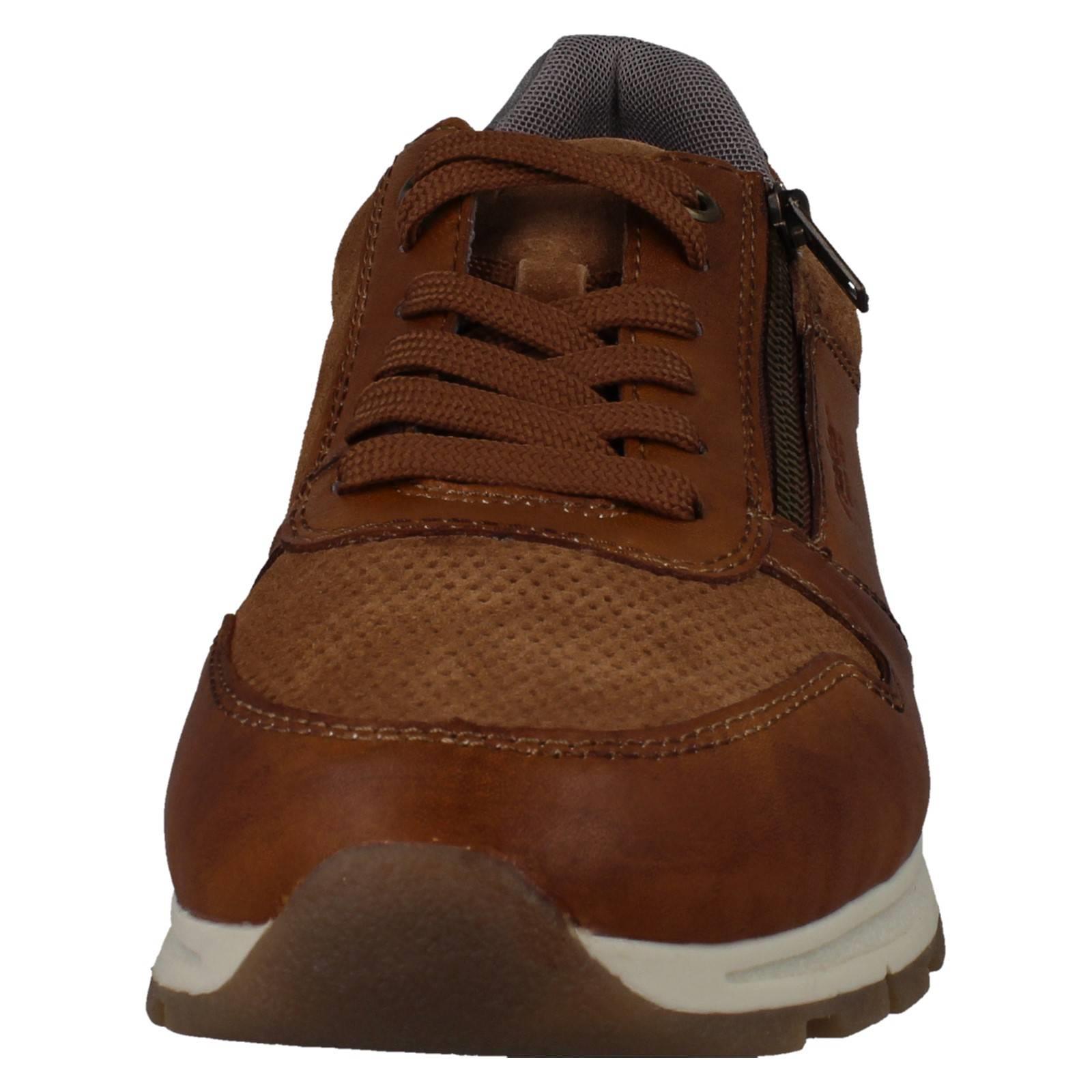 Mens Rieker Smart Casual Leather Lace/Zip Shoes Removable Insole *B0505* - Picture 9 of 10