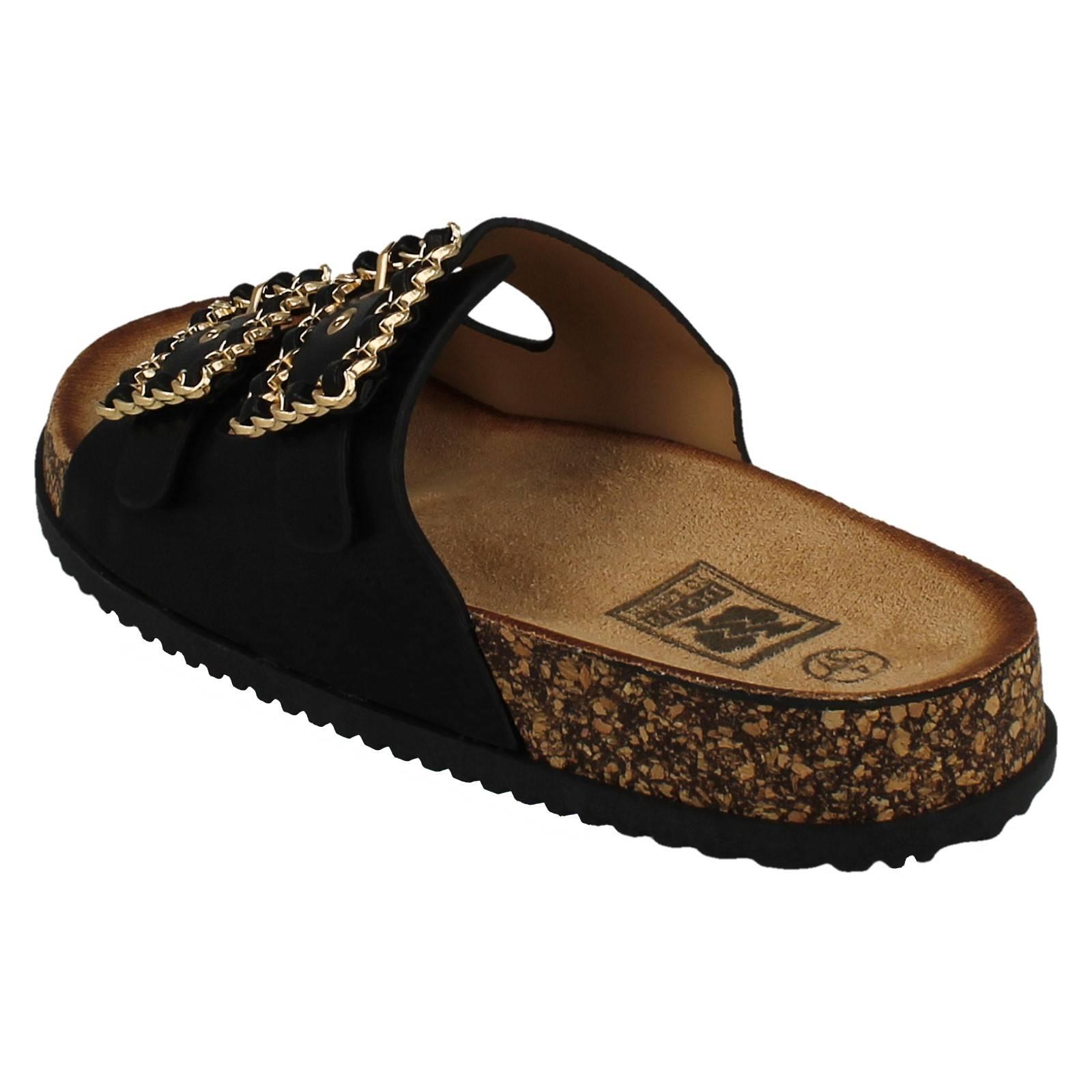 Ladies Down To Earth Chain Buckle Sandals F00450 - Picture 4 of 10