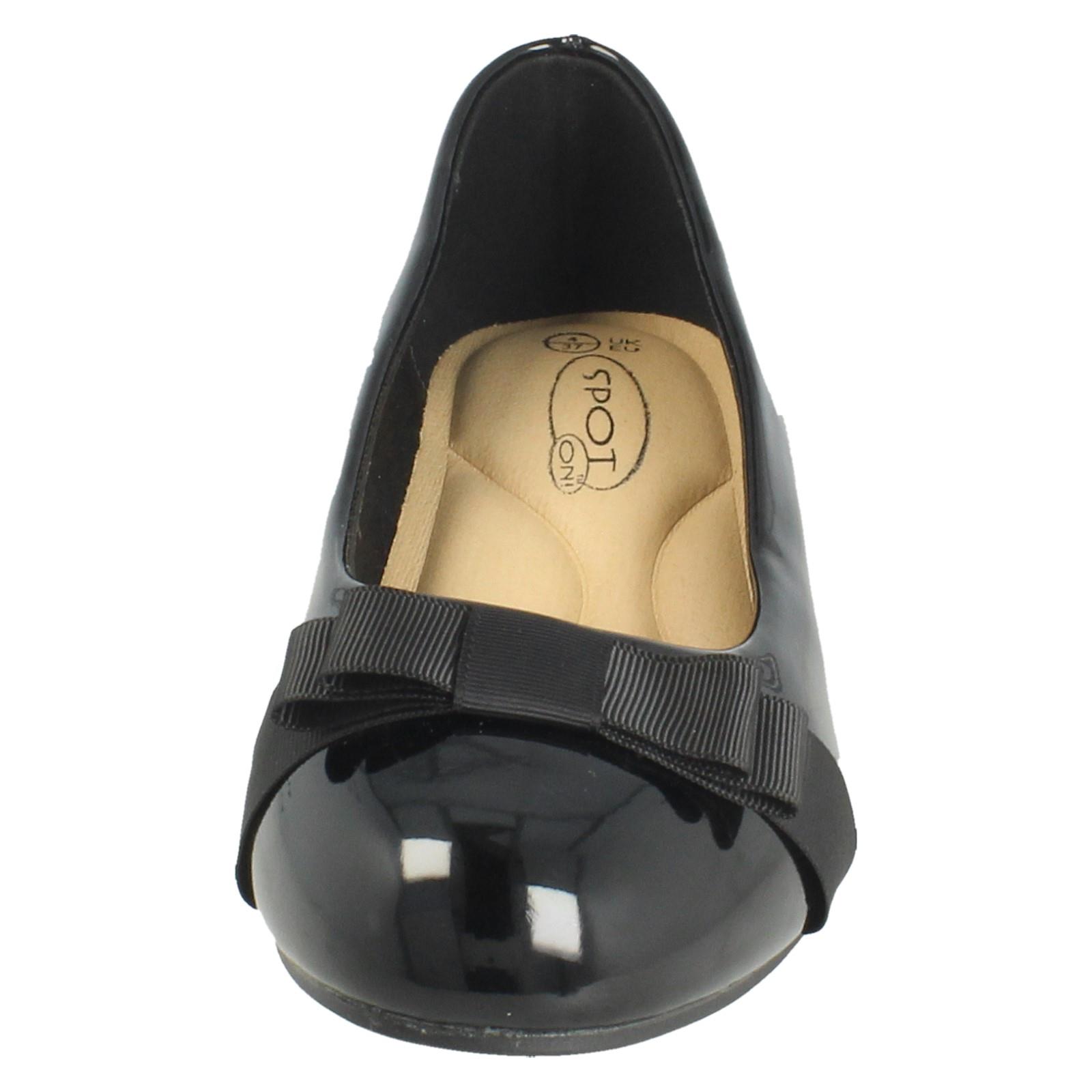 Ladies Spot On Block Heel Formal Wide Fit Court Shoes  F9R0151 - Picture 16 of 19