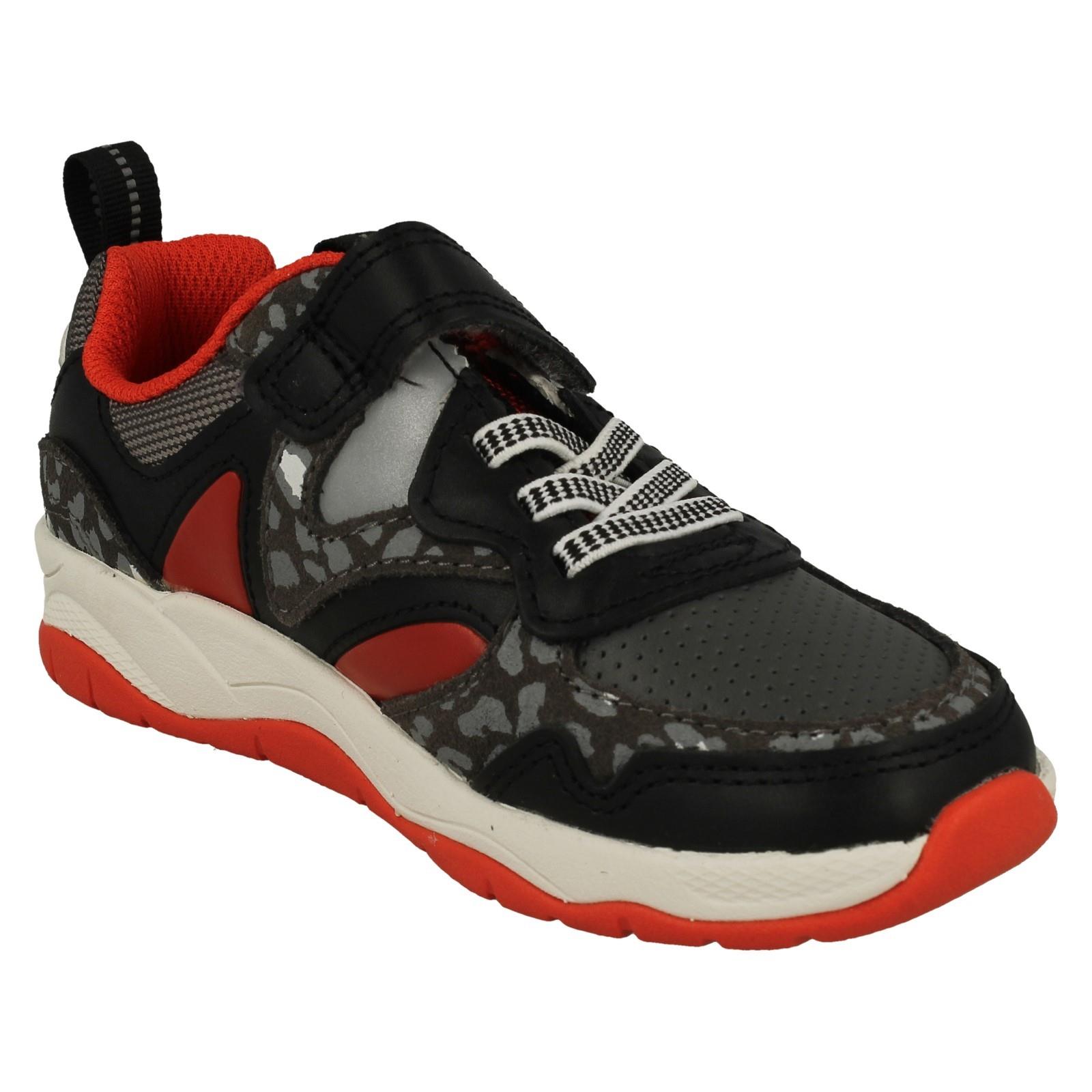 Childrens Clarks Stylish Big Cat Inspired Claw Detailed Trainers Clowder Run K - Picture 24 of 29
