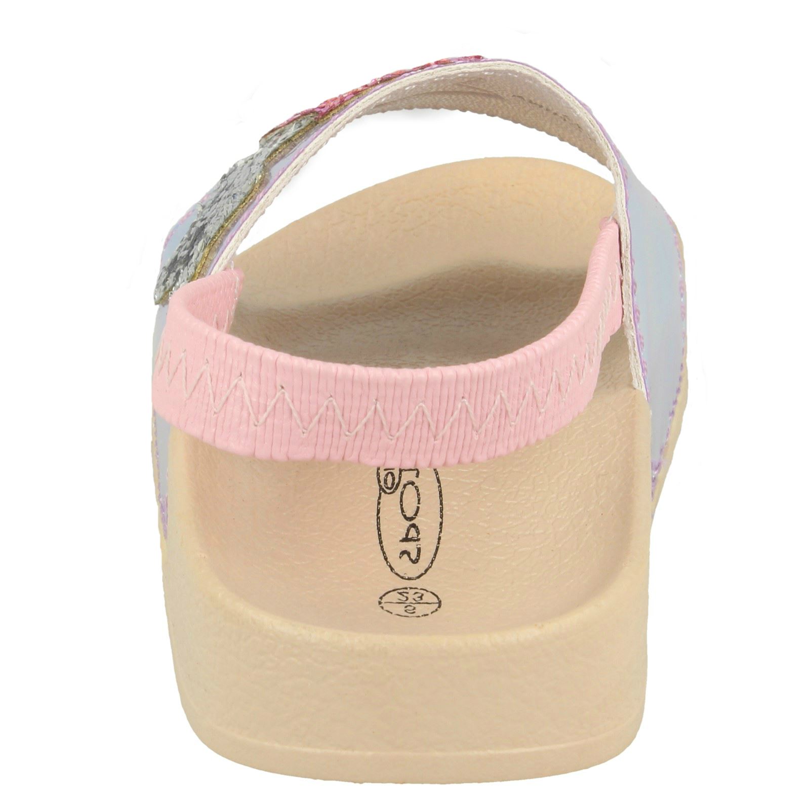 Girls Spot On Slingback Sliders 'With Glitter Star Design' - Picture 9 of 19