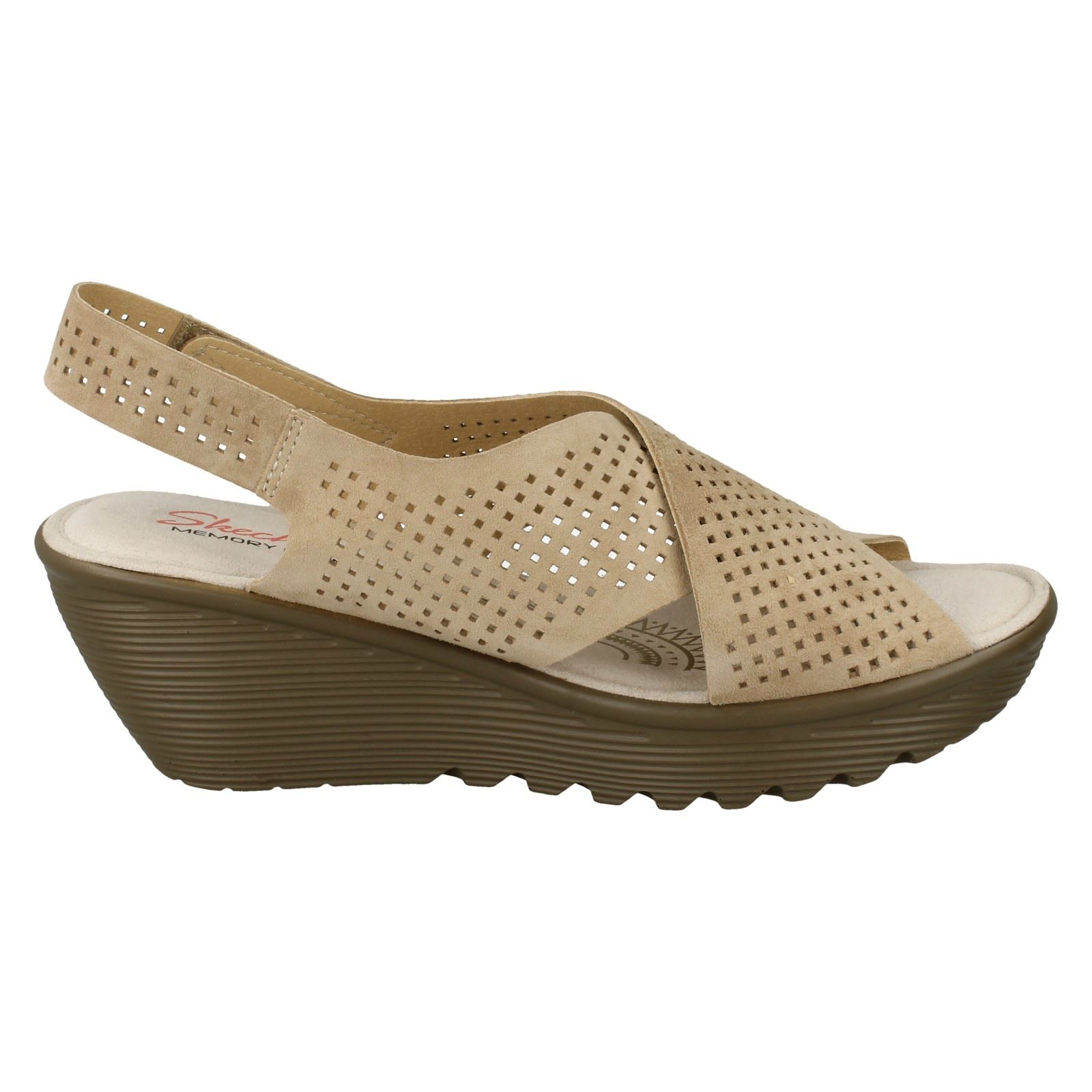 Damas Skechers Plataforma Peep Toe Sandalias de infraestructura paralelo *  * | eBay
