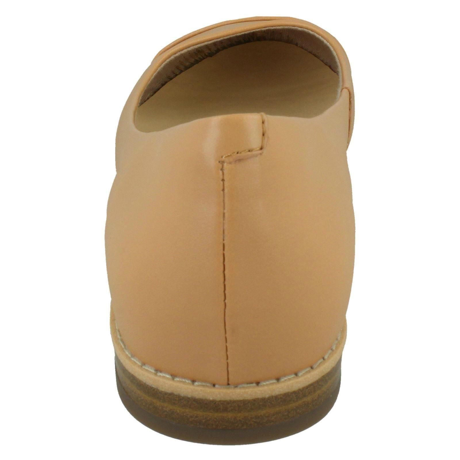 Mujer Clarks Planos Casual Bailarina Deslizable Sintético Zapatos Festival Oro - Imagen 5 de 10