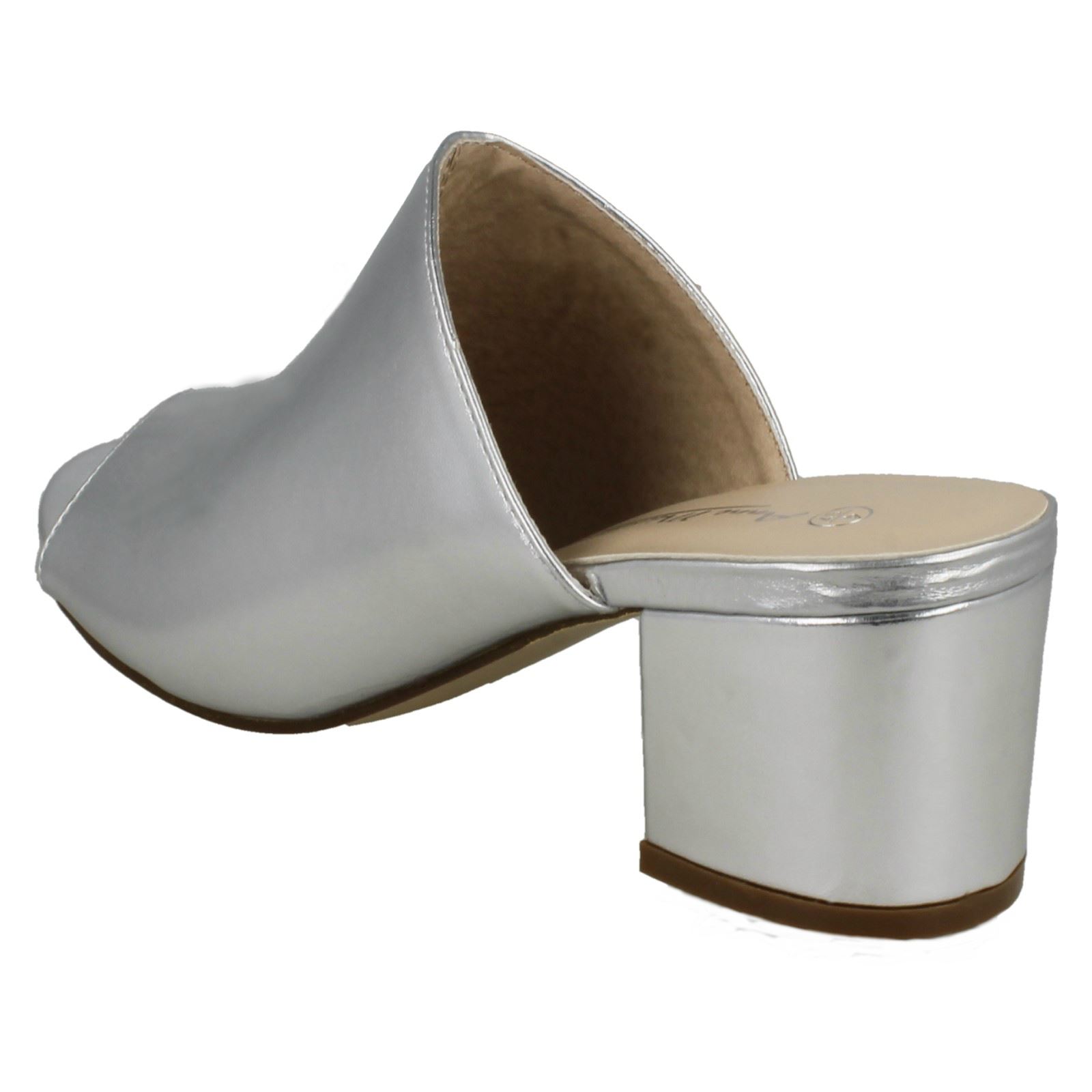 Ladies Anne Michelle Chunky Heel Mule Sandals 'F1R0664' - Picture 22 of 28