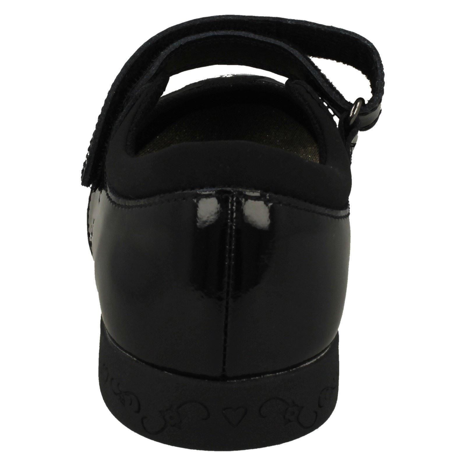 Girls Clarks Leather Patent School Shoes Strap Stars Mary Jane Magic Step Bar - Picture 14 of 19