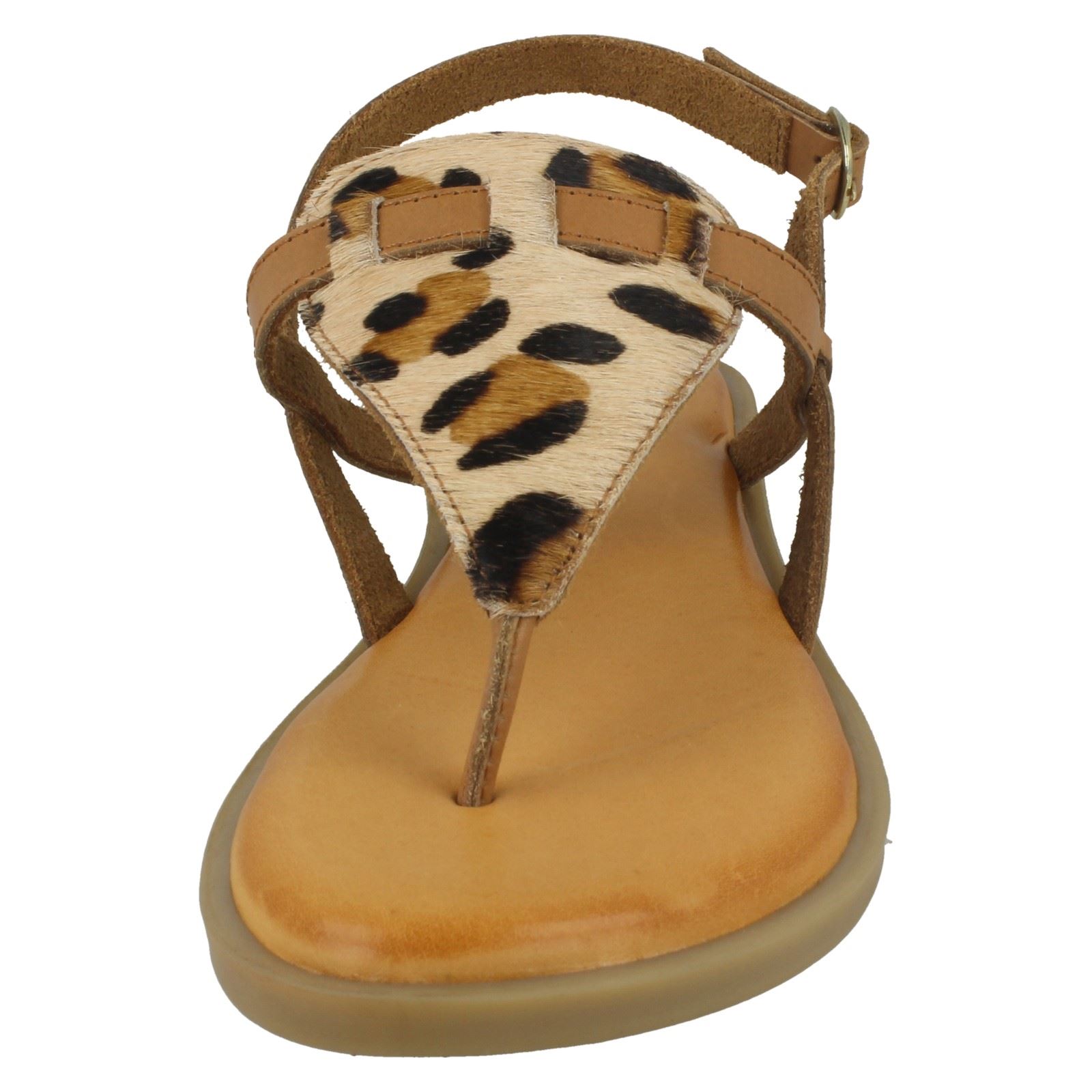 Ladies Leather Collection Animal Print "Sandals" - Picture 27 of 28