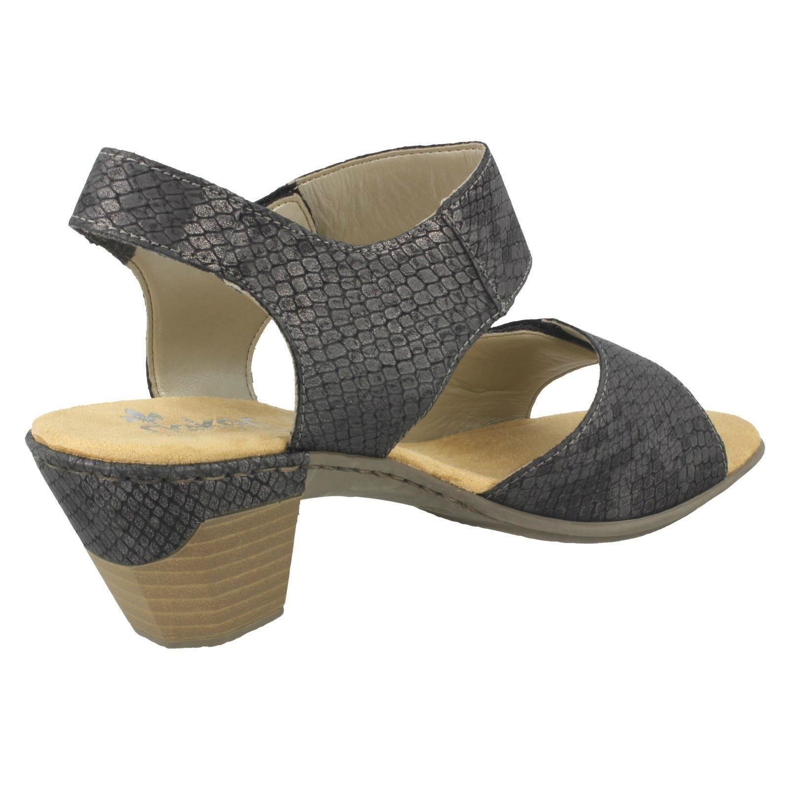 Femmes Femmes Femmes Rieker Reptile Print Crochet & Boucle Moyen Talon Sandales - 67369 f8803a Femmes Femmes Femmes Rieker Reptile Print Crochet & Boucle Moyen Talon Sandales - 67369 f8803a