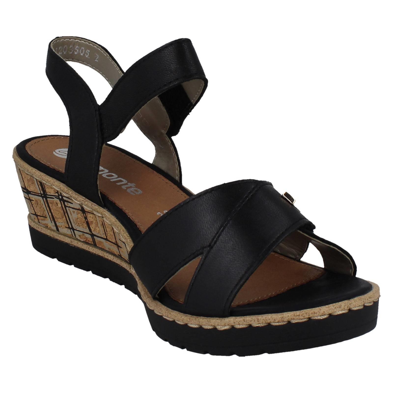 Sandali Da Donna Remonte Con Cinghie Regolabili E Tacco A Wedge *R6R266* - Picture 8 of 19