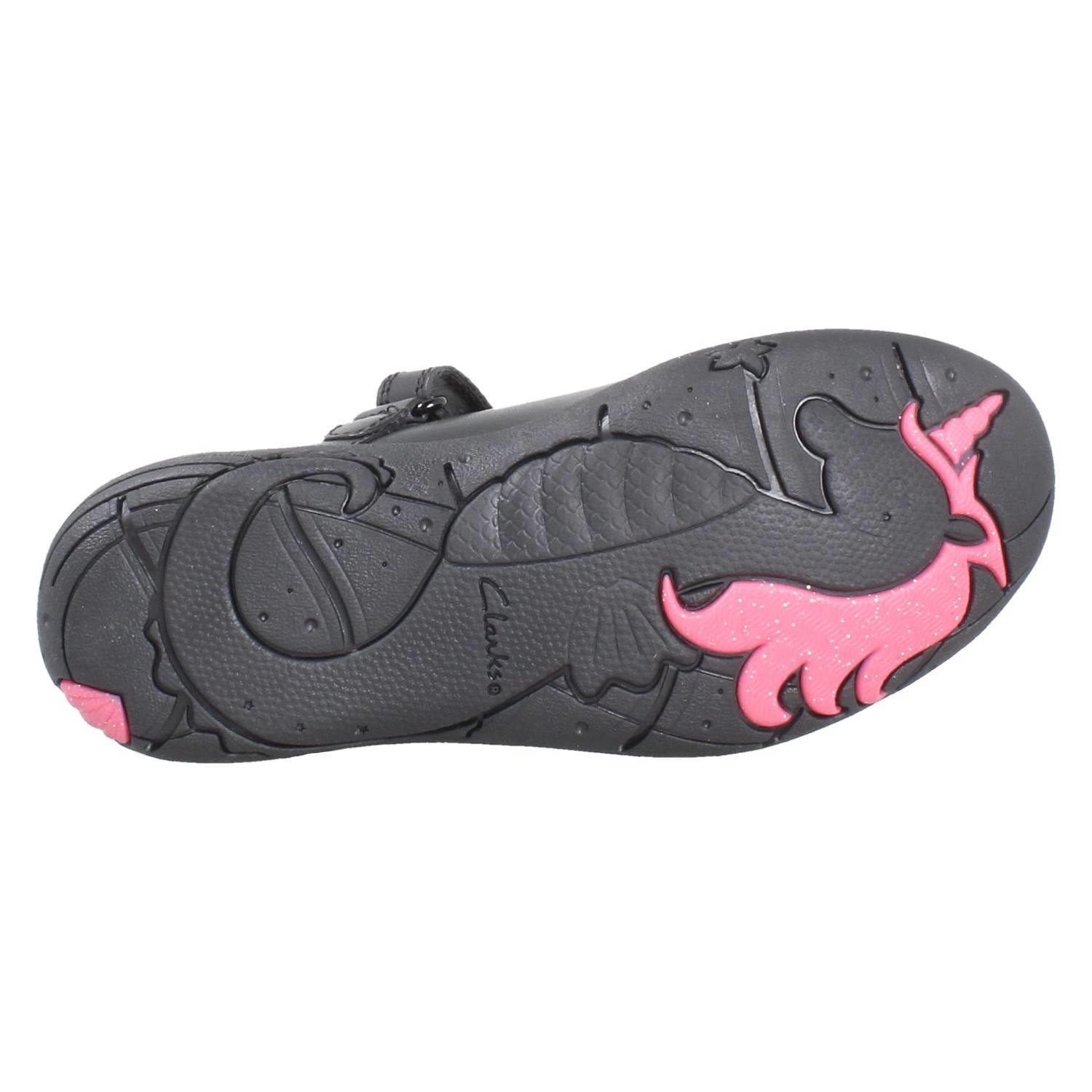 Girls Clarks Playprints Sea-Unicorn Leather Mary Jane School Shoes *Relda Wish* - Picture 10 of 19