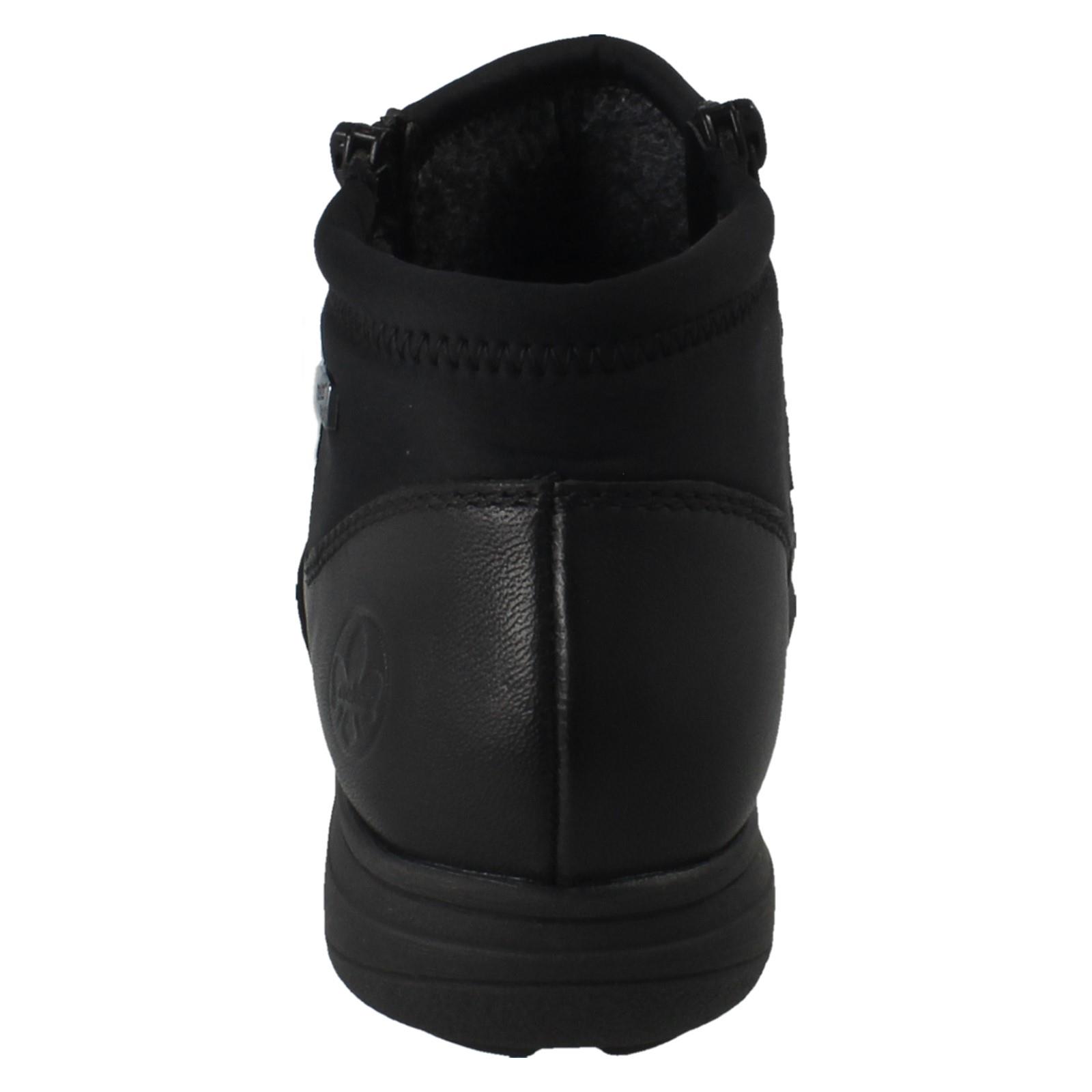 Ladies Rieker Extra Wide Fleece Lined Double Zip Ankle Boots *47270* - Picture 5 of 10