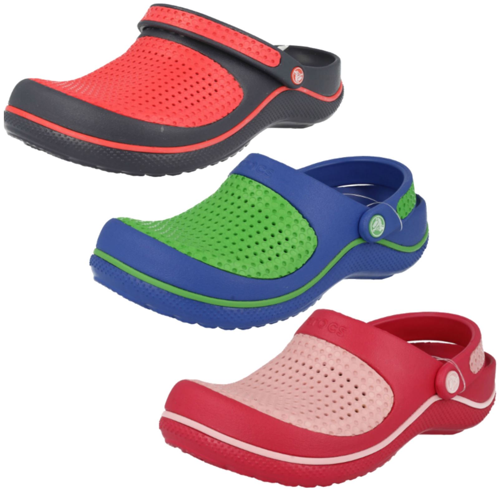 J3 CROCS Crosmesh Clog Navy//Red UK C4//5 R41A