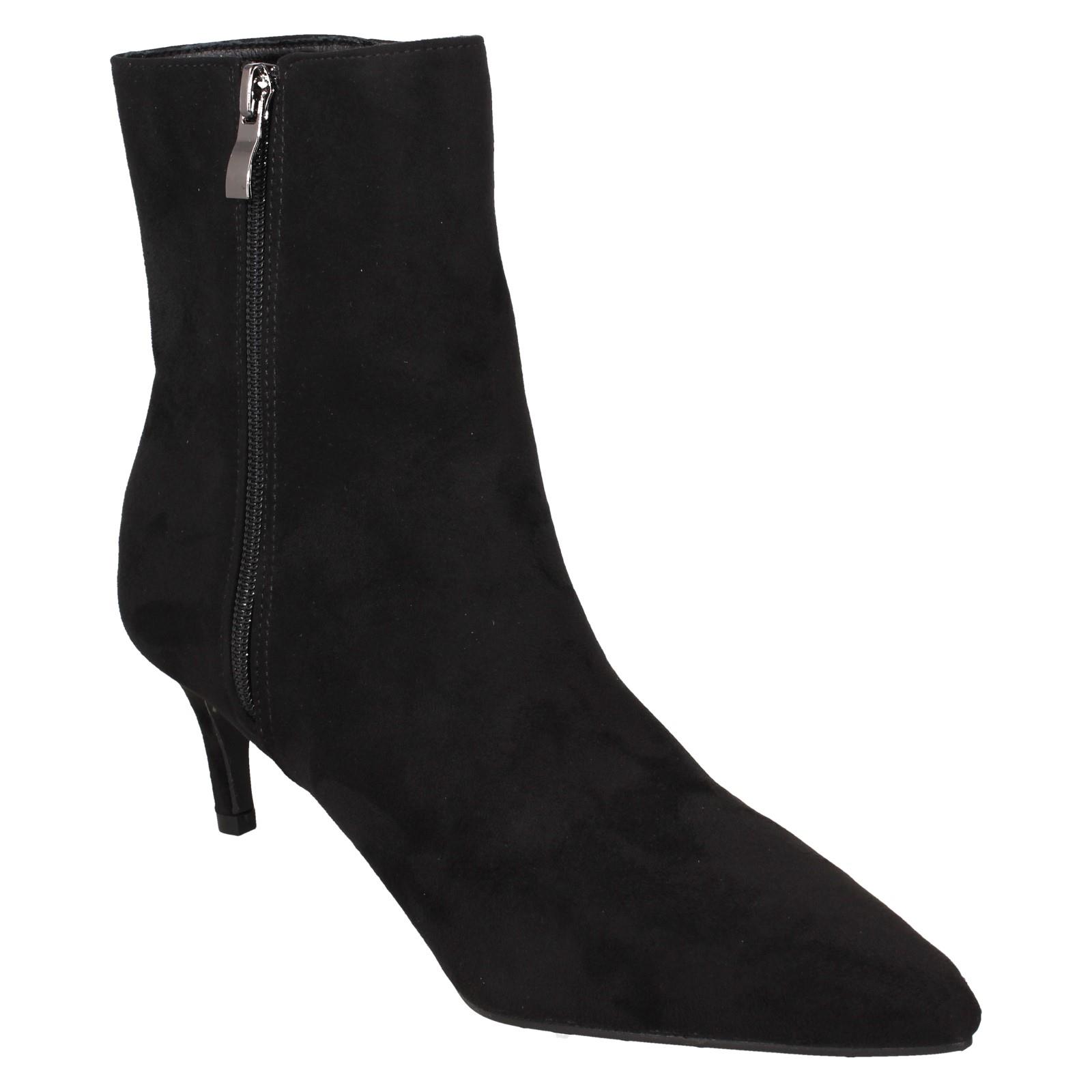 Ladies Collection Mid Heel Pointed Toe Ankle Boots 'F5R1222' - Picture 8 of 19