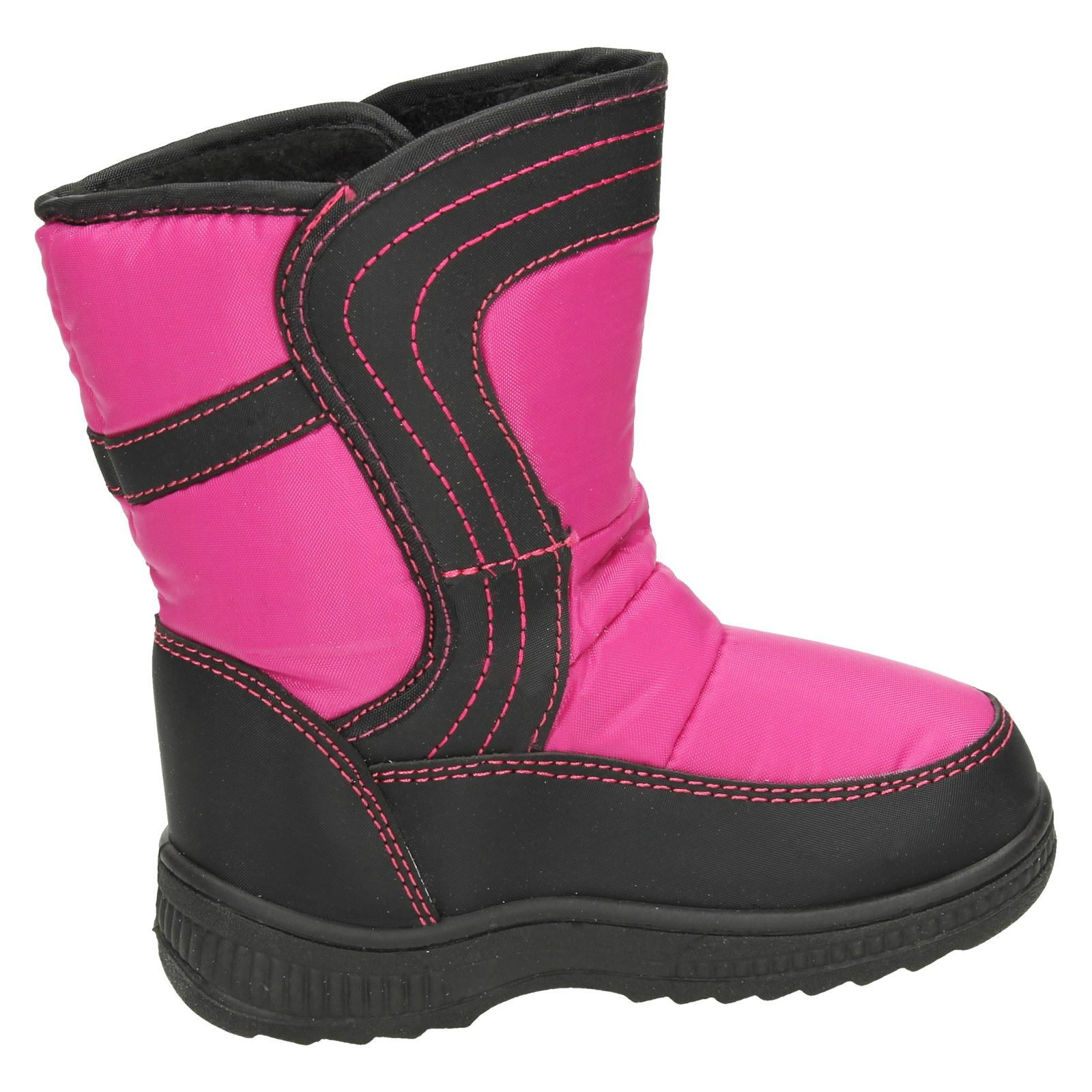 Girls Reflex Fleece Lined Snow Boots 'H4R072' - Picture 17 of 19