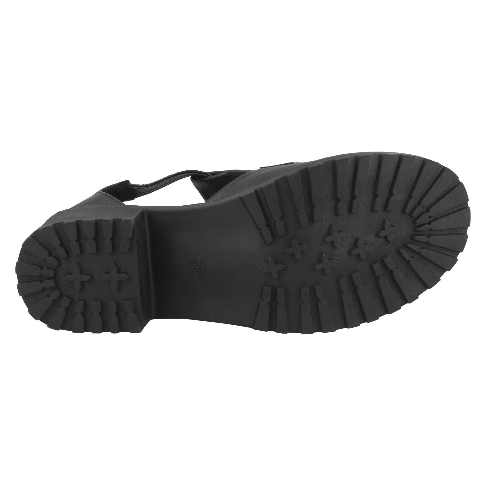 Ladies Spot On Synthetic Buckle Strap Shoes - Picture 10 of 19