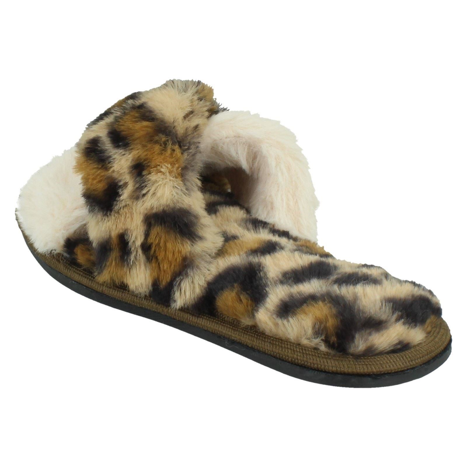 Girls Spot On Fluffy Mule Slippers - Picture 13 of 19