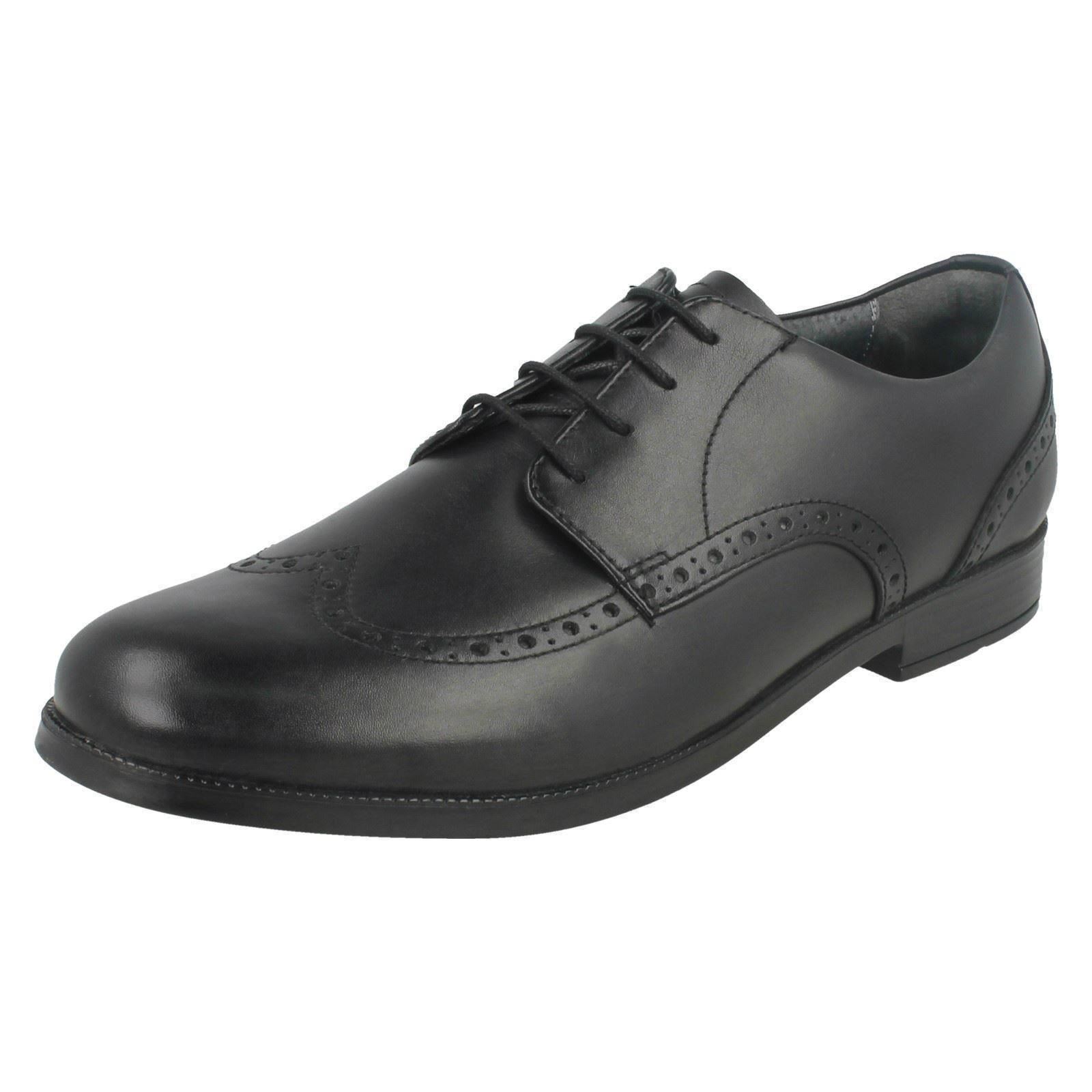 Chaussures D'école En Cuir Noir M&S Filles - Taille UK 13 Enfants, Lacets, Neuves Sans Emballage
