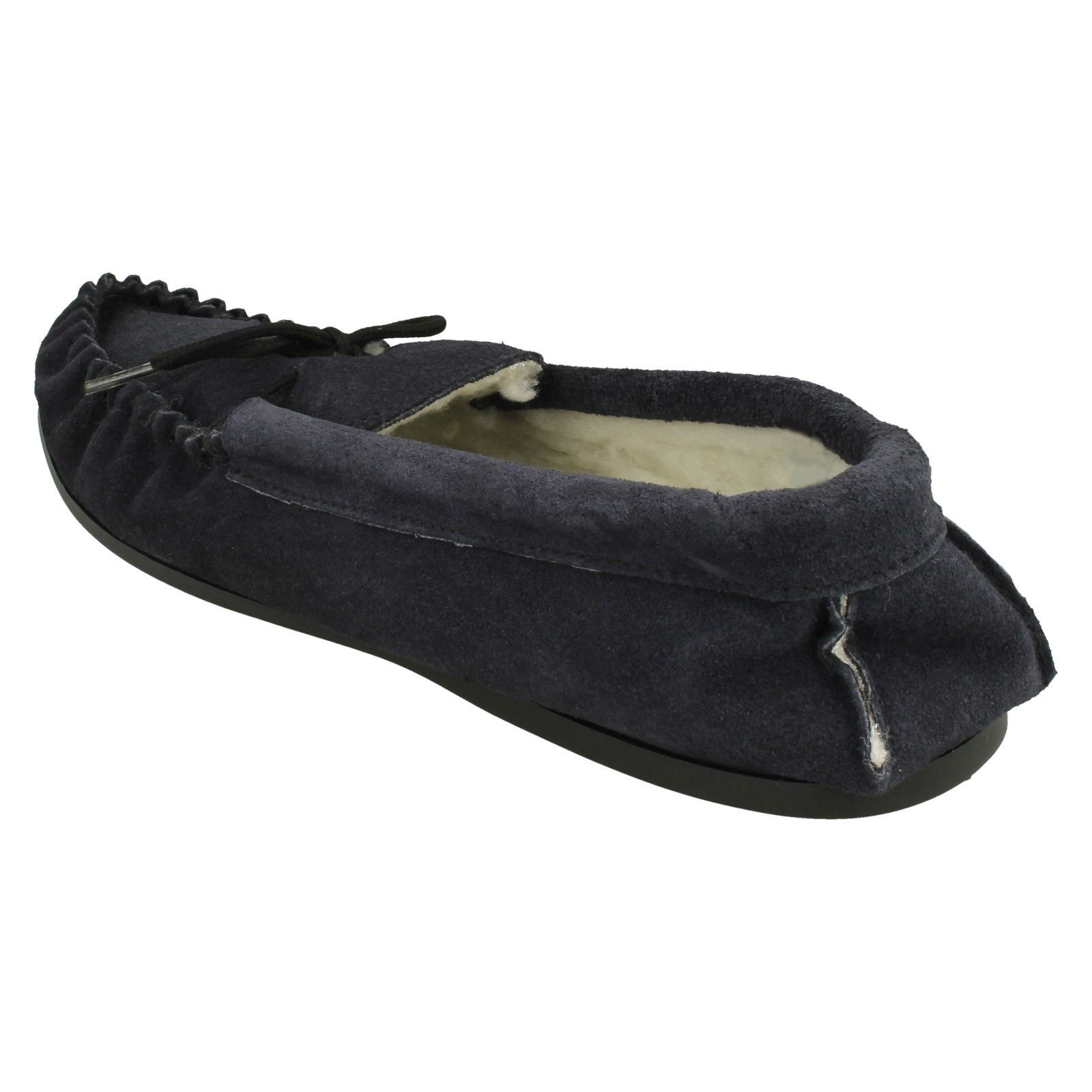 Mens Spot On Vamp Moccasin Fleece Lined Slippers 'Mocc' - Picture 12 of 19