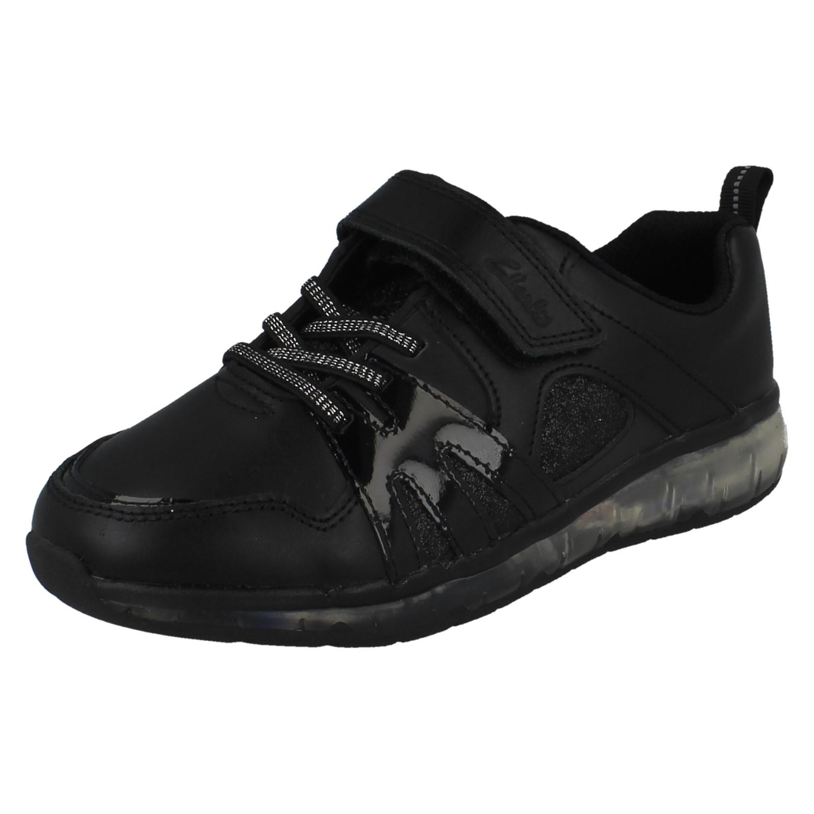 Girls Clarks Casual Trainers Spark Glow O - Picture 2 of 10