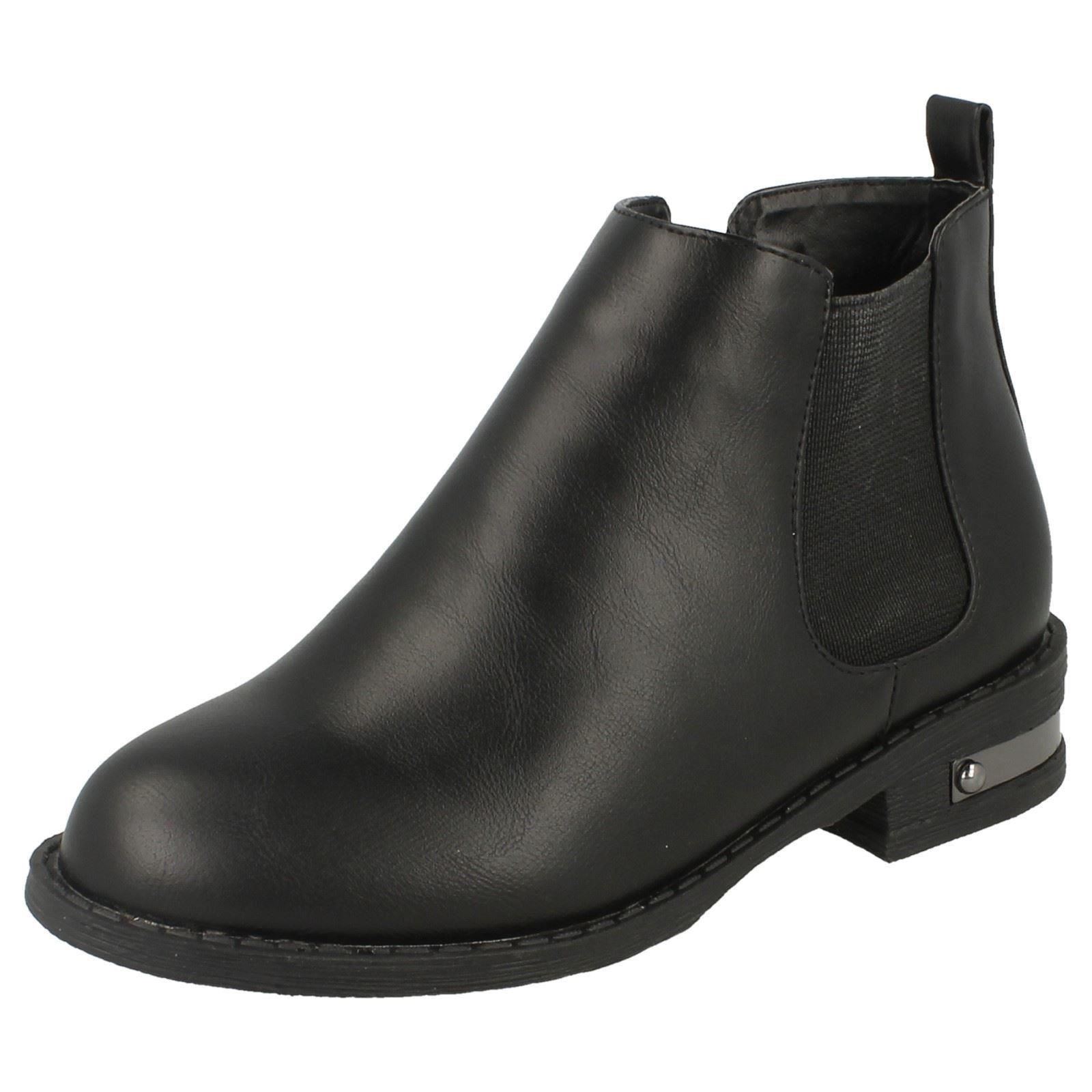 'Girls Spot On' Chelsea Style Ankle Boots - H5R038 - Picture 2 of 10