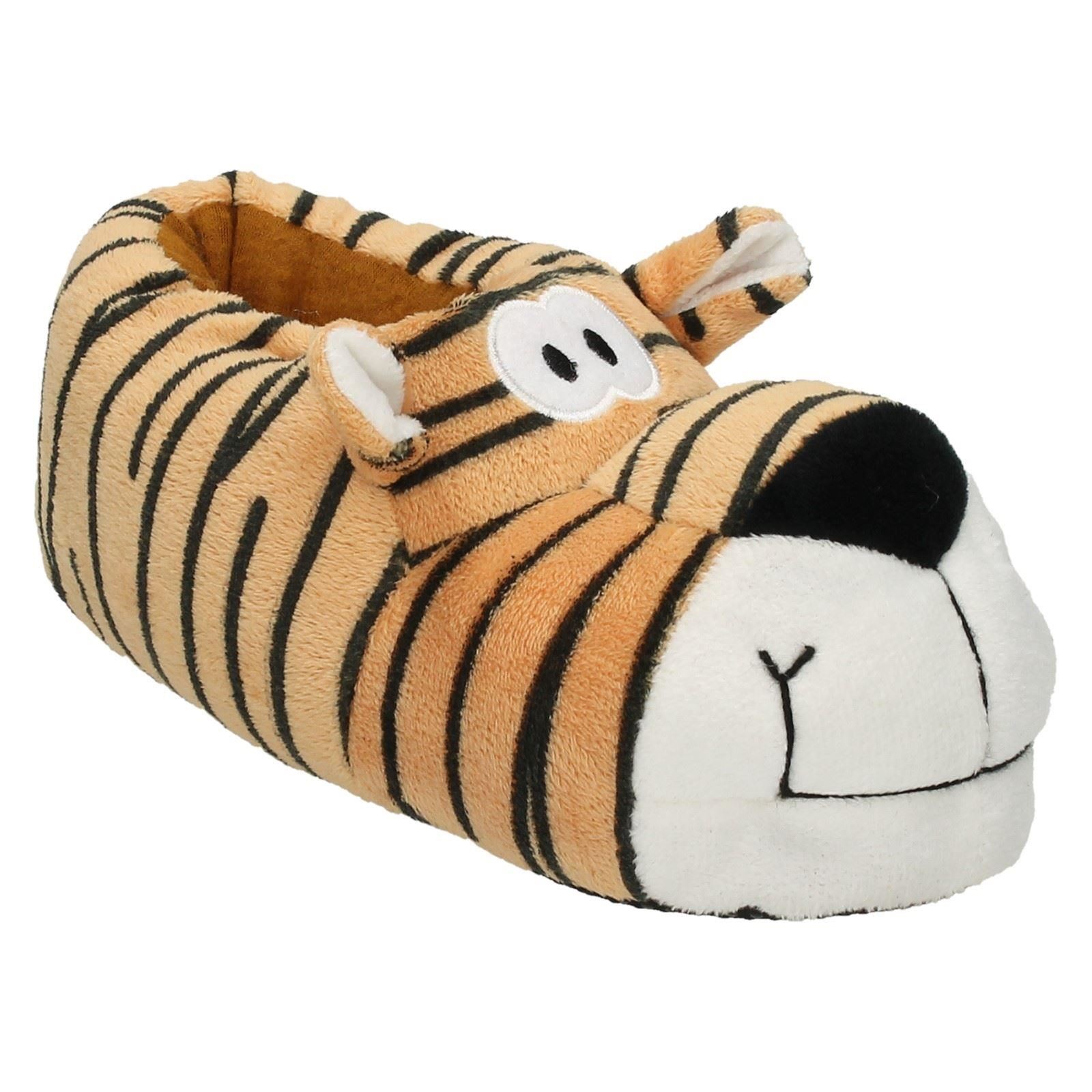 Unisex Spot On Flat Novelty Tiger Slippers eBay
