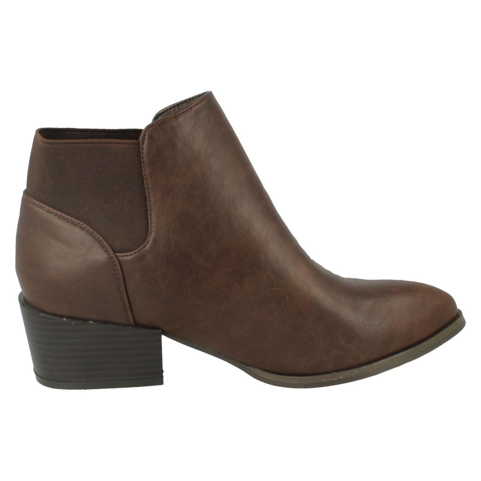 Ladies Spot On F5R0230 Heeled Ankle Boot - Picture 12 of 28