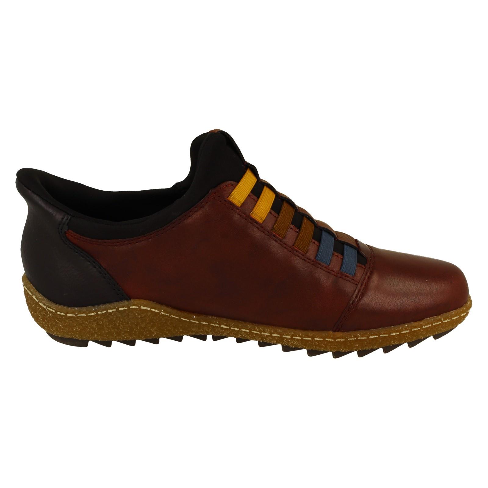 Ladies Rieker Leather Casual Slip On Shoes Ready2Go With Rieker Tex: L7562 - Picture 7 of 10