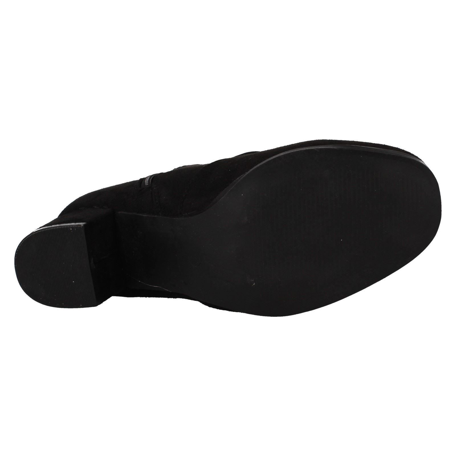 Botas al tobillo sintéticas informales con cremallera para dama F5R1086 - Imagen 10 de 10