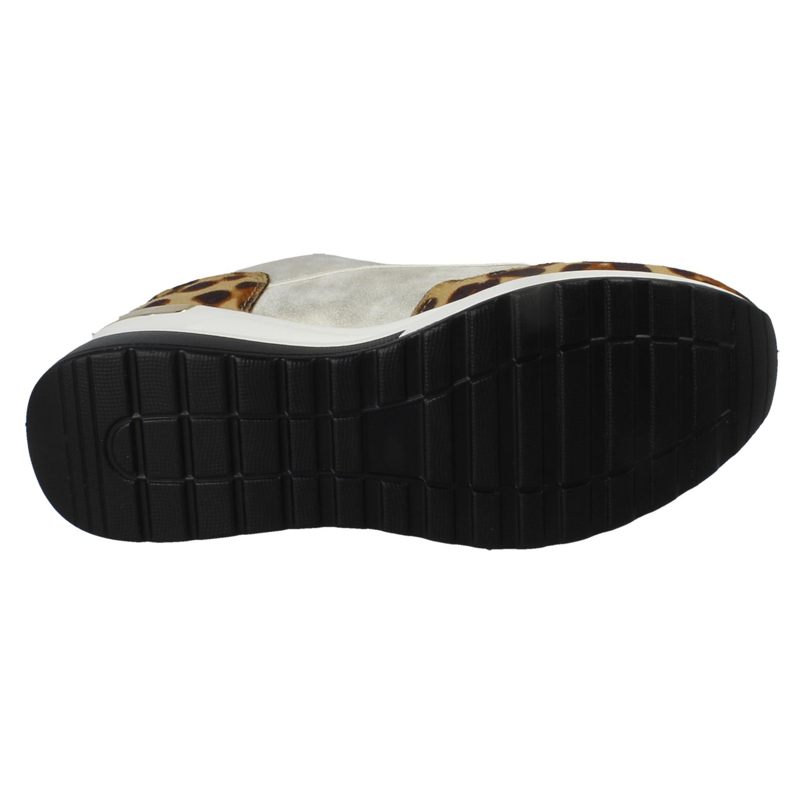 Zapatillas Casual De Cuña Con Cordones De Leopardo Para Dama Elle Sport "F7R316" - Imagen 10 de 10