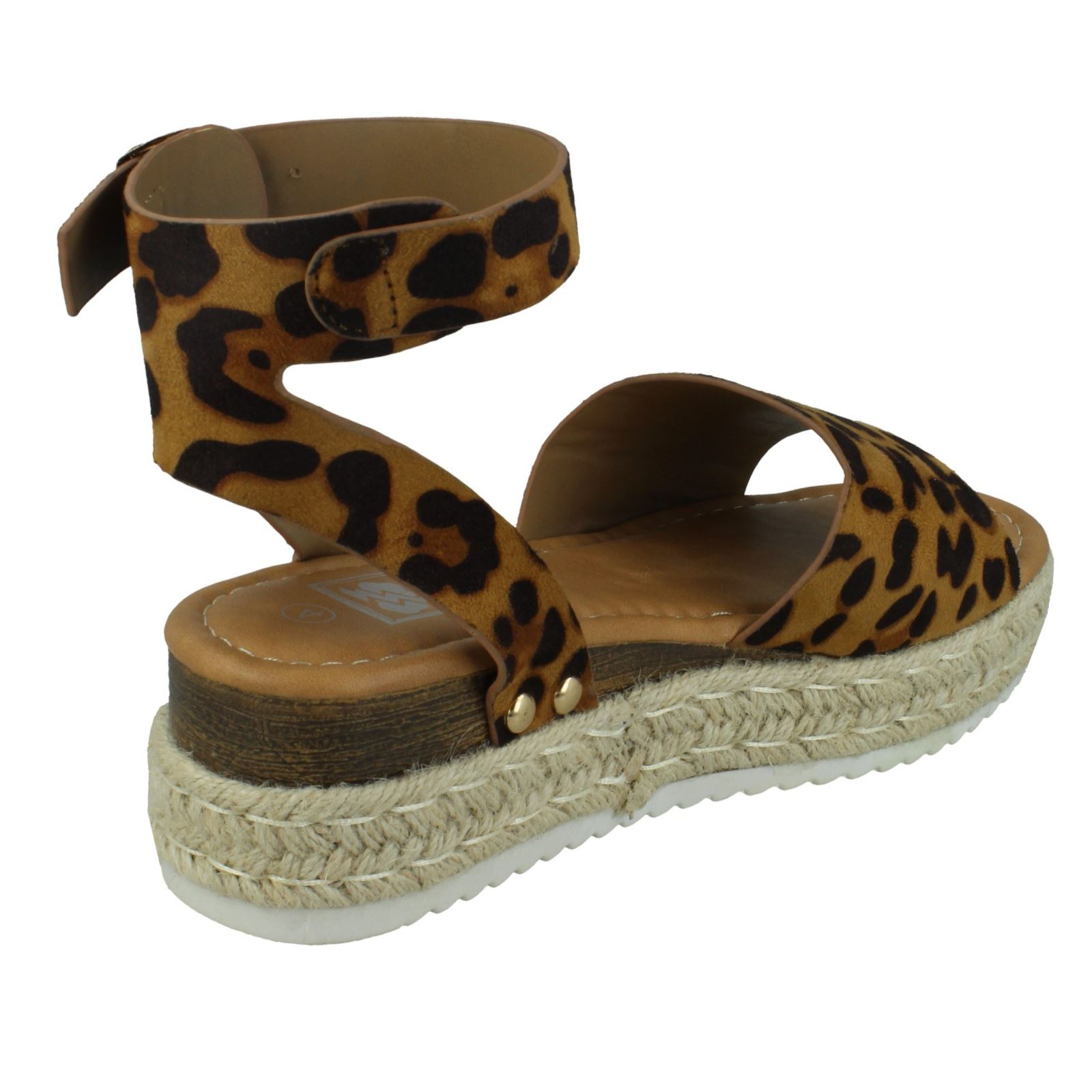 Down To Earth Ladies Flatform Ankle Strap Sandals - Picture 15 of 19