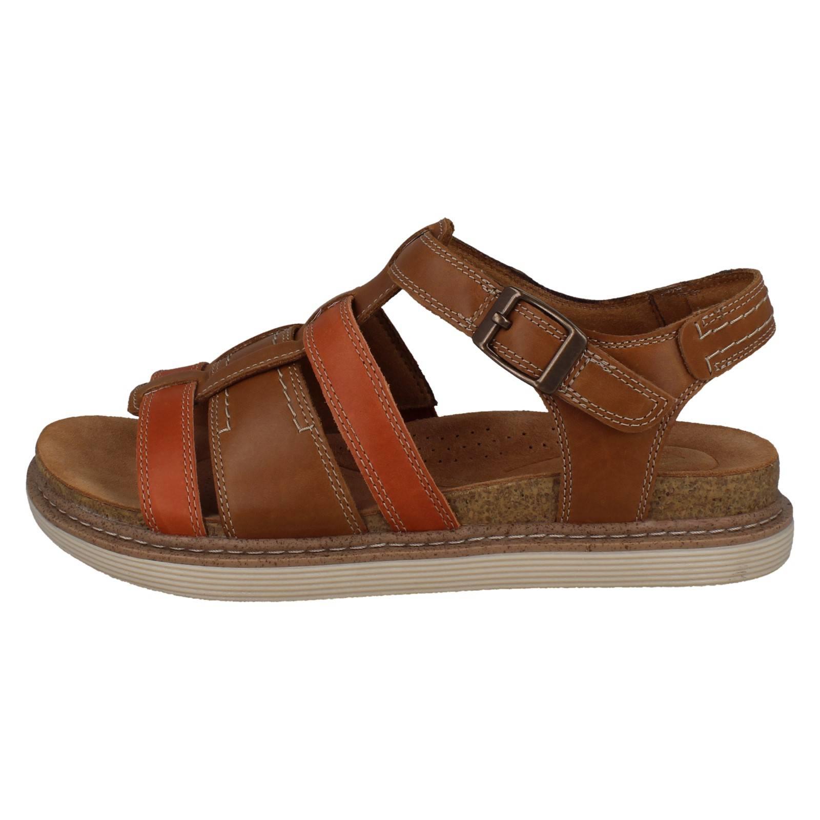 Sandalias Gladiadoras De Cuero Strappy Clarks Para Damas Arwell Sun - Imagen 12 de 19