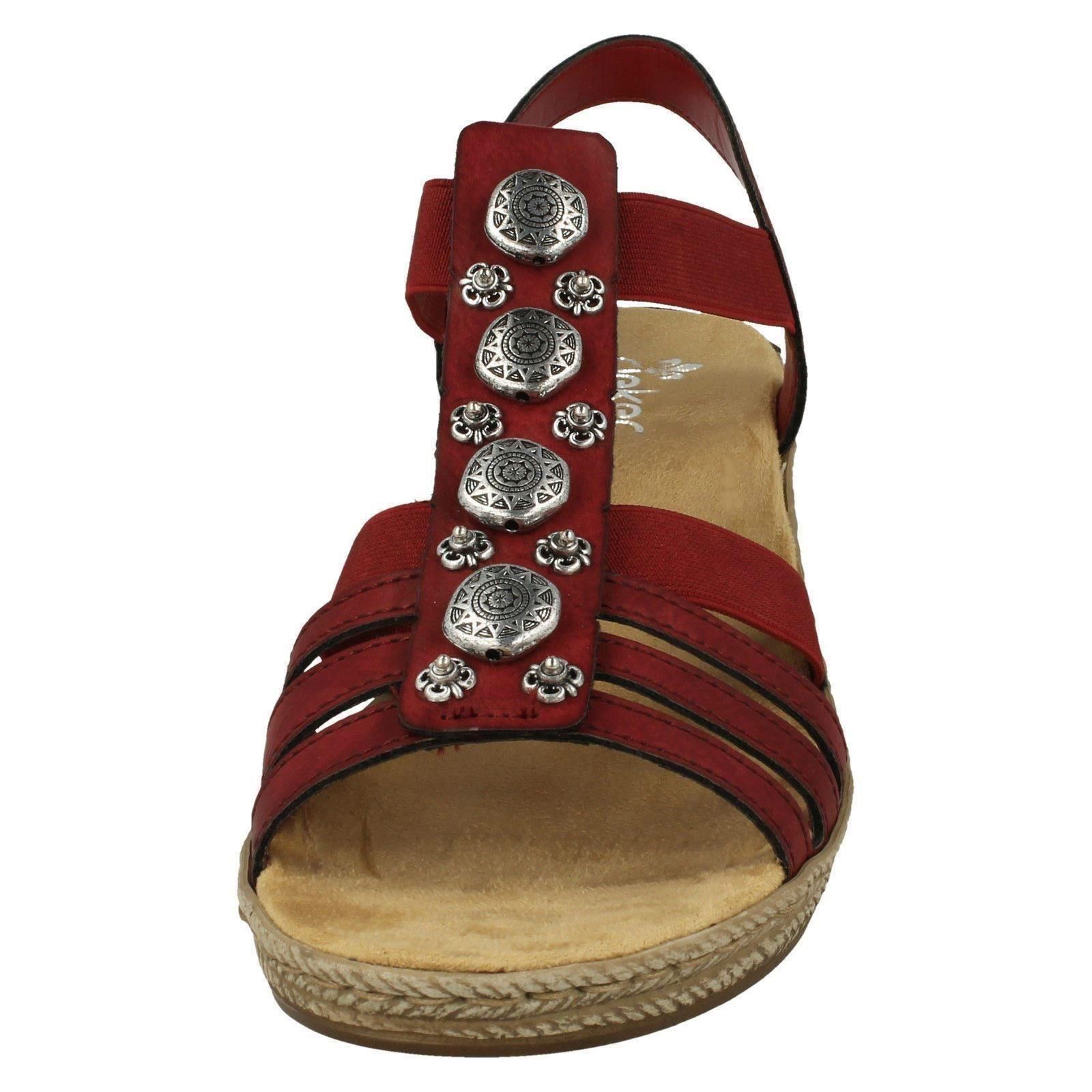Ladies Rieker Wedge Heeled Sandals '624B4' | eBay