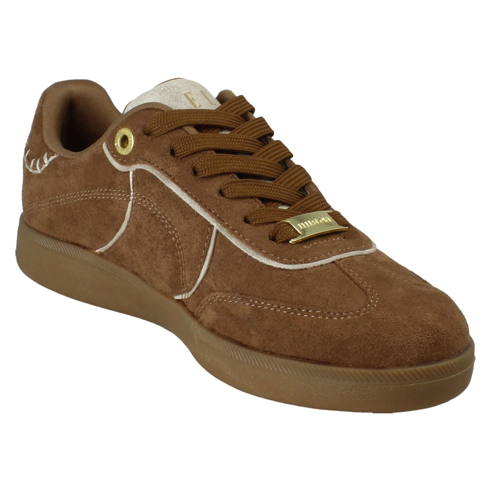 Ladies Elle Sport Suedette Lace Up Casual Shoes Summer Trainers F7R325 - Afbeelding 8 van 10