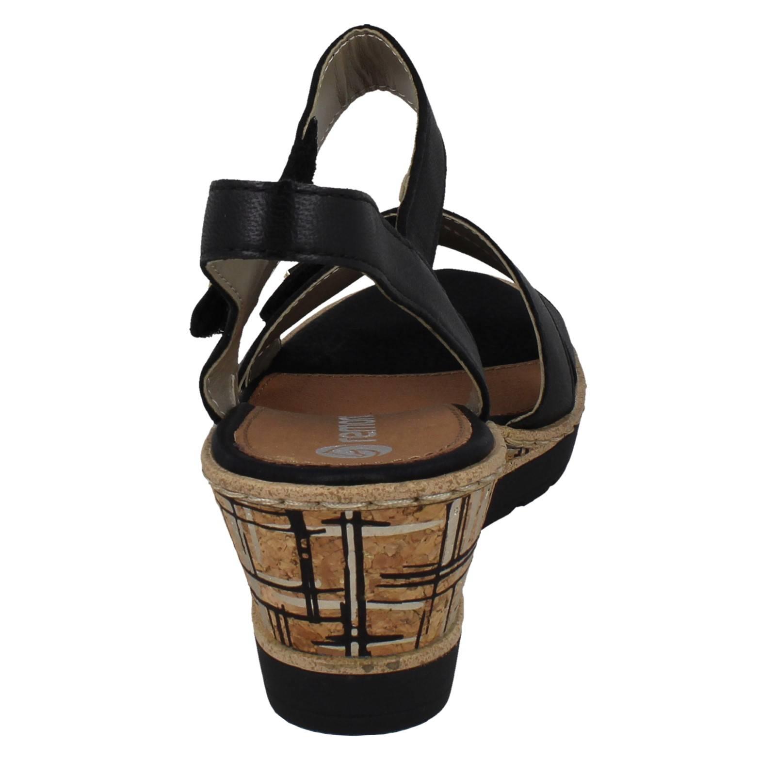 Sandali Da Donna Remonte Con Cinghie Regolabili E Tacco A Wedge *R6R266* - Picture 5 of 19