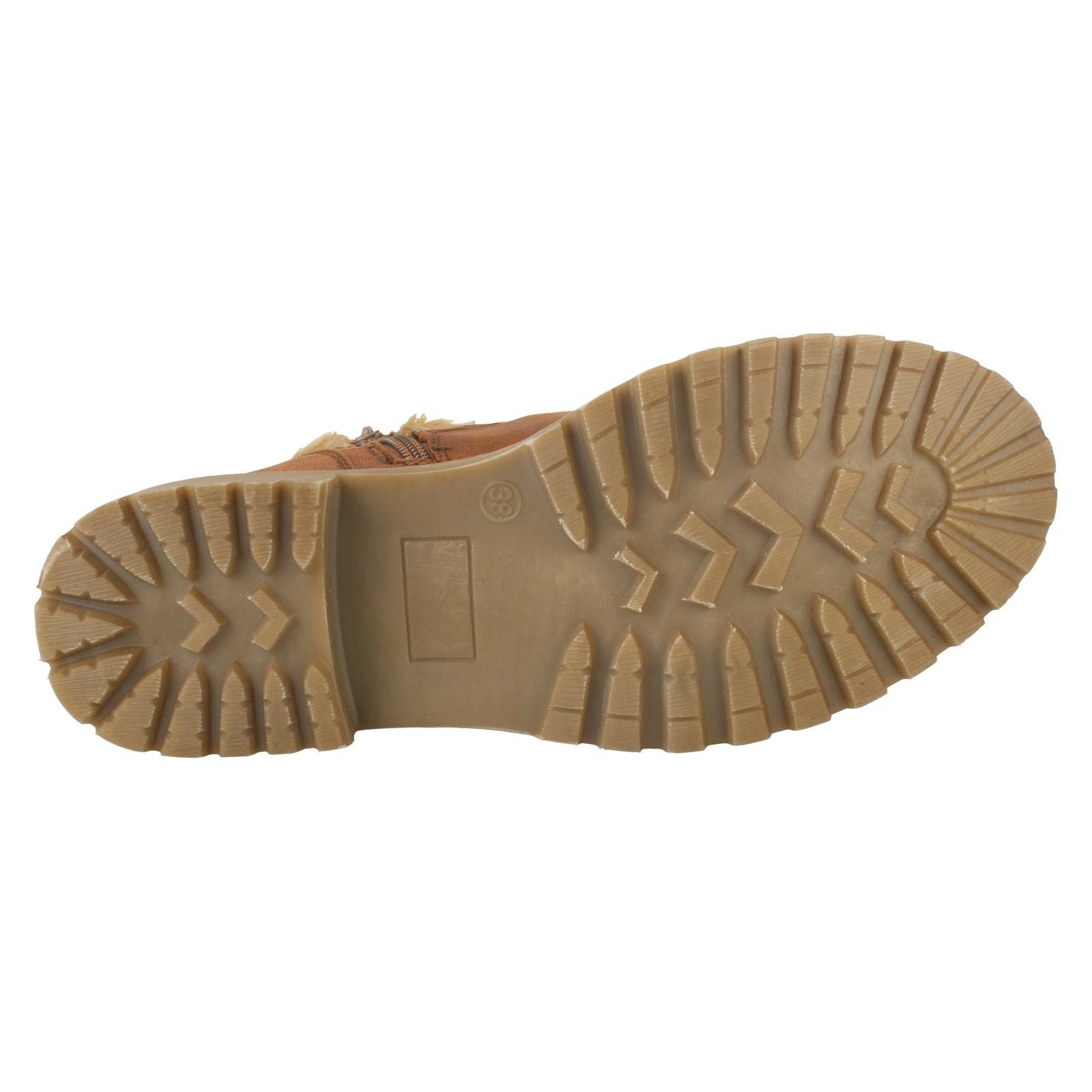 Botas informales de pantorrilla con ribete de piel con los pies en la tierra para dama F5R0866 - Imagen 19 de 19