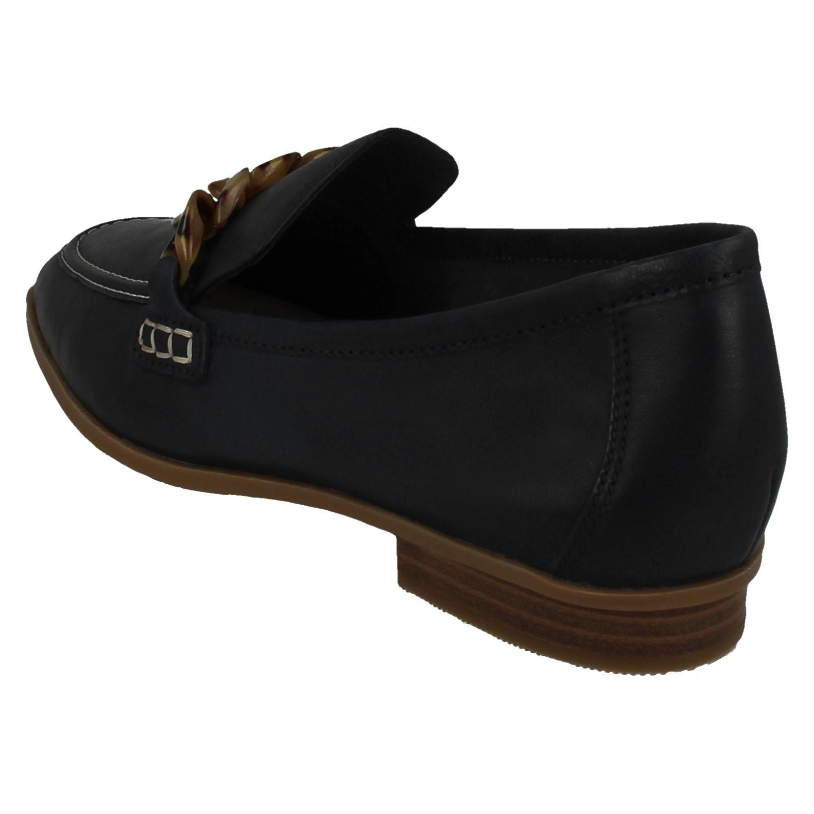 Mujer Clarks Cuero Suave Punta Cuadrada Mocasines Estilo Smart Zapatos: Sarafyna - Picture 22 of 55